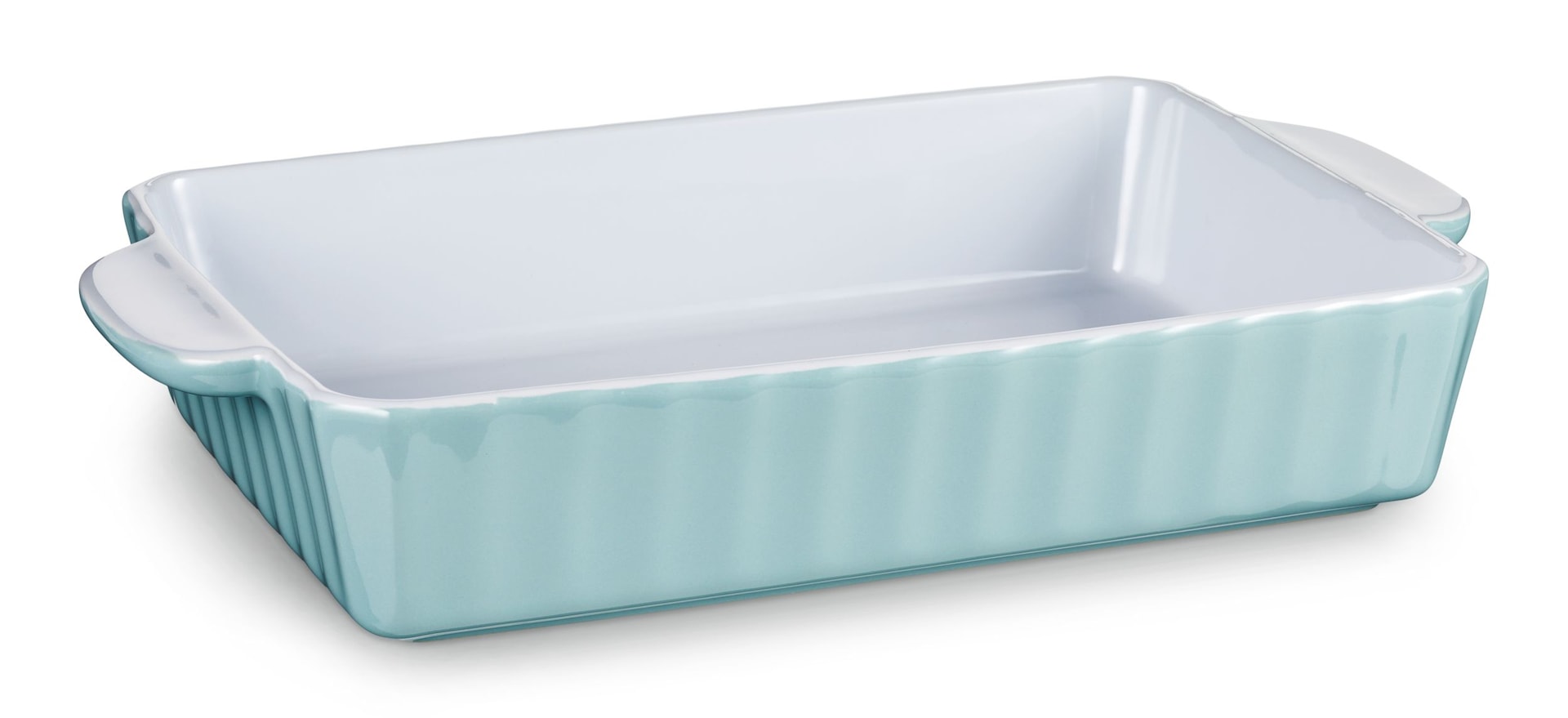 Vida by PADERNO große rechteckige keramische Backschale, blau