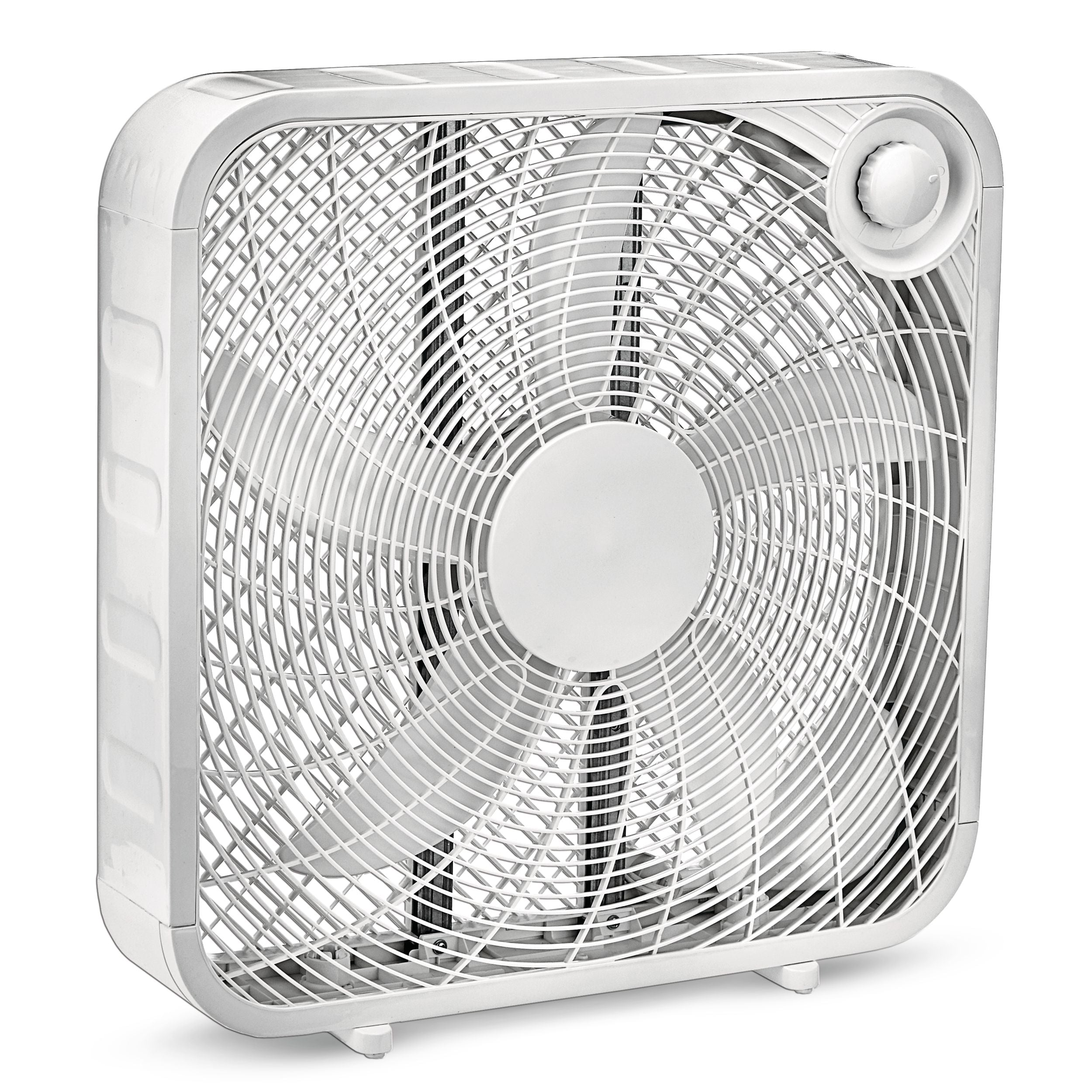 For Living tragbare Box/Bodenventilator aus Kunststoff mit 5 Klingen, 2-Gang, weiß, 20-in