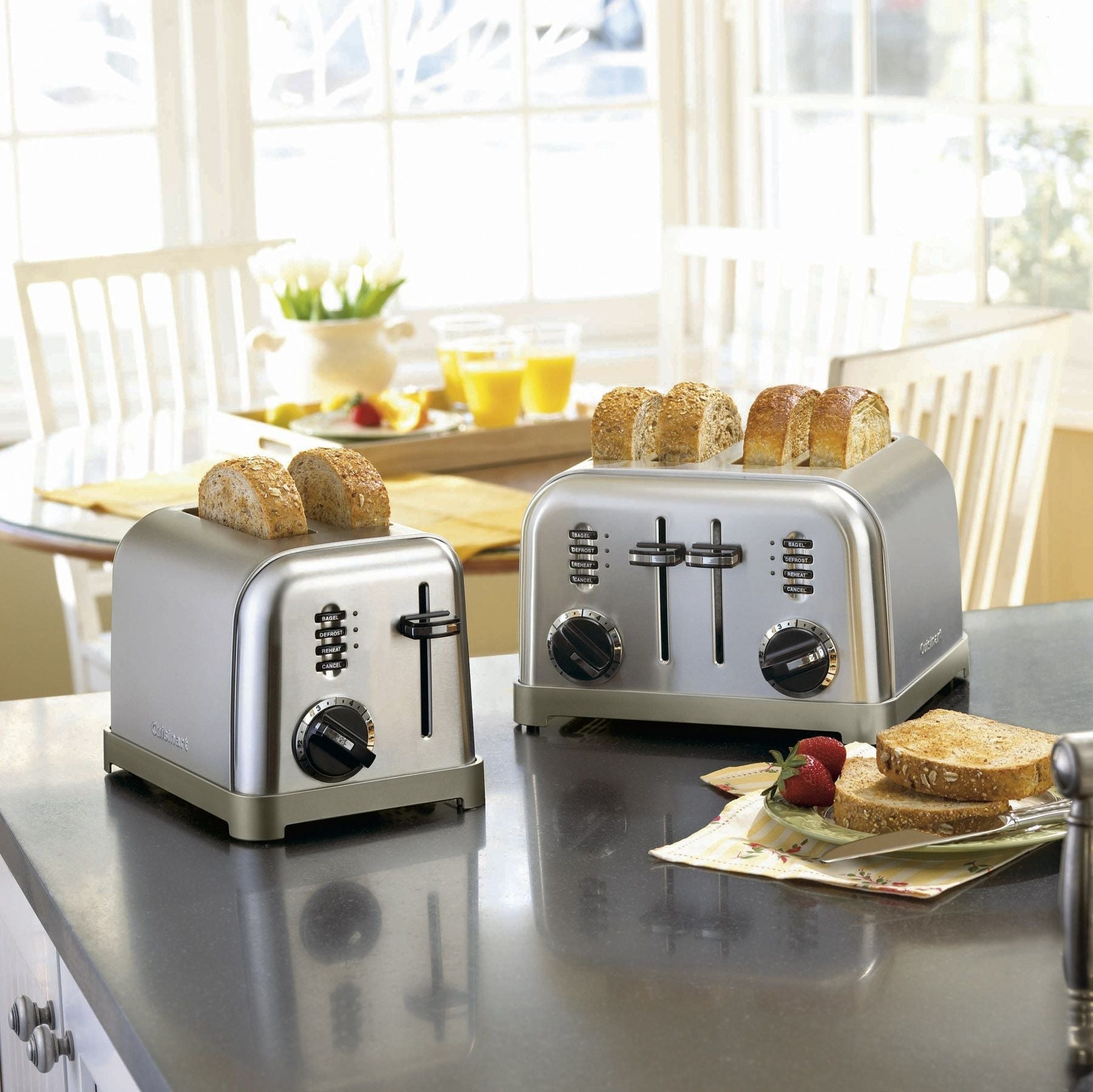 Cuisinart Metall klassischer Toaster mit 6 Einstellungen, Edelstahl, 2-Scheiben