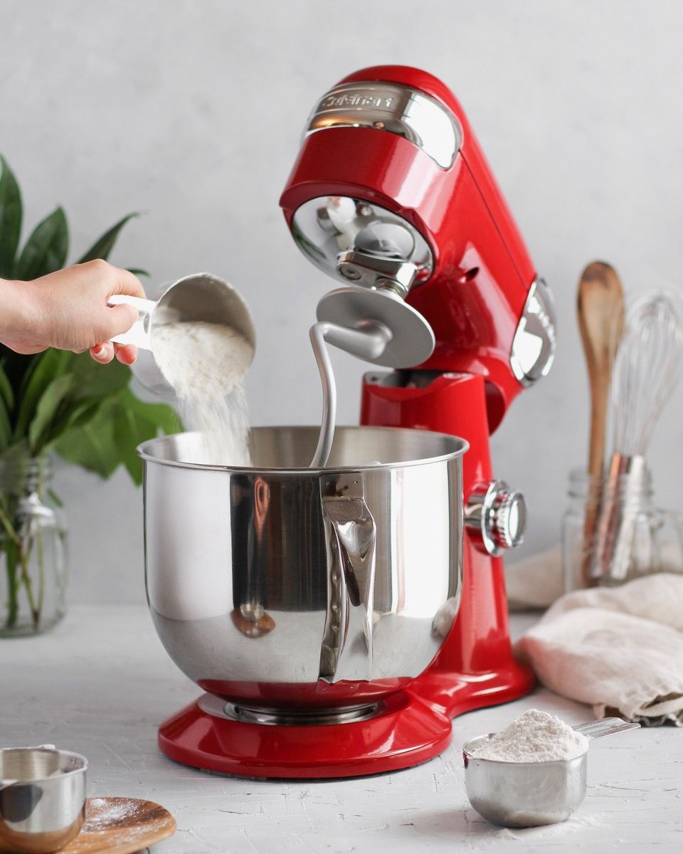 Cuisinart Precision Master Tilt-Head Standmixer mit 12 Gängen, rot, 5,5qt
