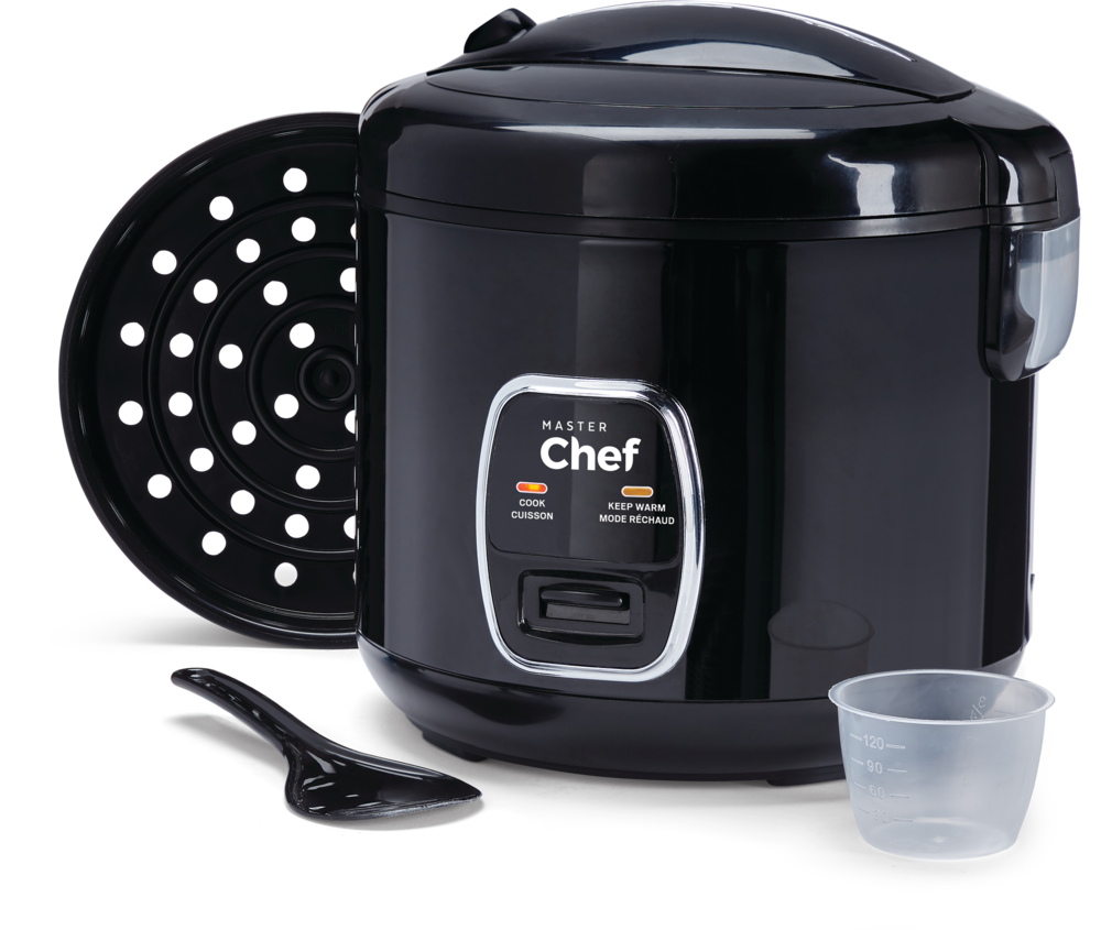 MASTER Chef One-Touch-Reiskocher & Dampfer, schwarz, 20 Tassen