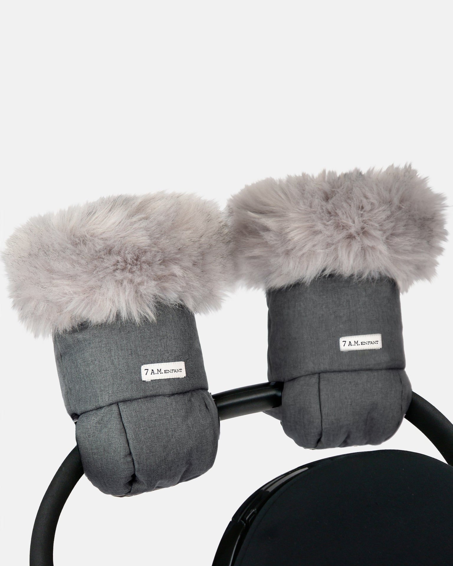 7AM enfant warmmuffs — heather grey dark faux faux
