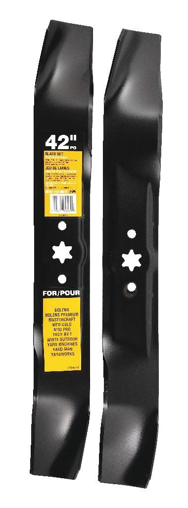MTD 3-in-1, 2-Blade-Ersatzset für 42-in-Rasentraktor-Schneiddecks, schwarz