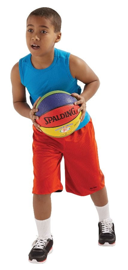 Spalding Rookie-Ausrüstung Jugendkinder Mehrfarben-Komposit-Basketball, Größe 5 (27,5-in)