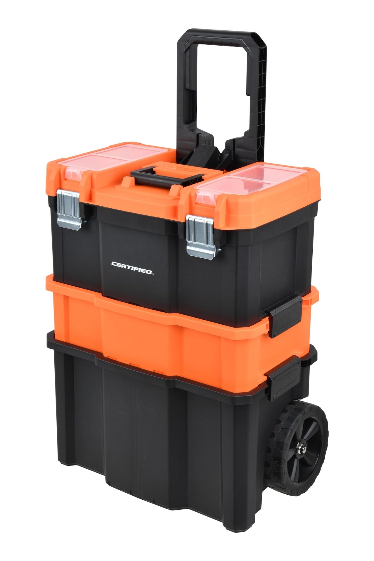 Certified Rolling Mobile Toolbox mit 2 Organisatoren, orange