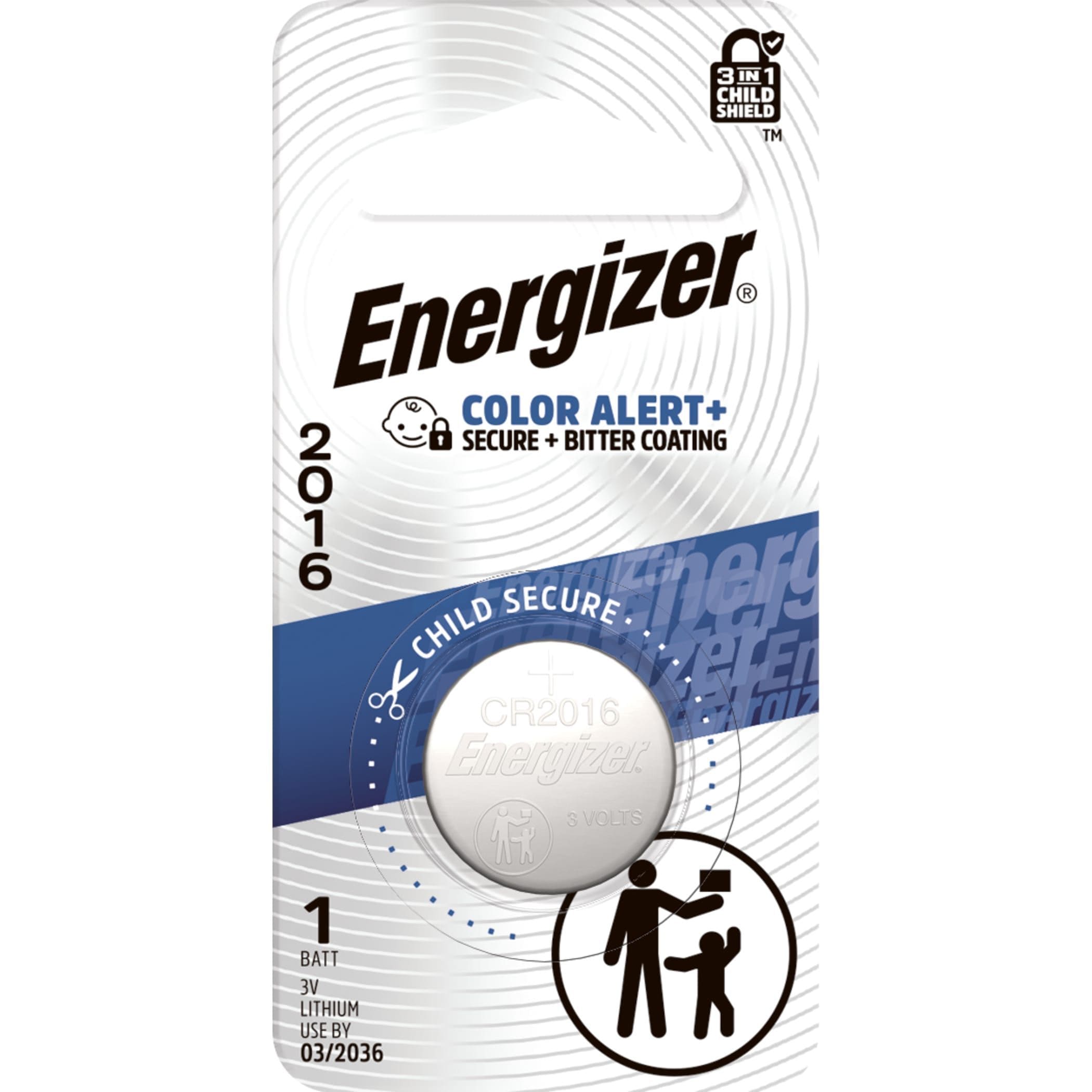 Energizer 3V / 3 Volt Lithium-Münzenzelle CR2016 Batterie für Uhren und Elektronik, 1-pk