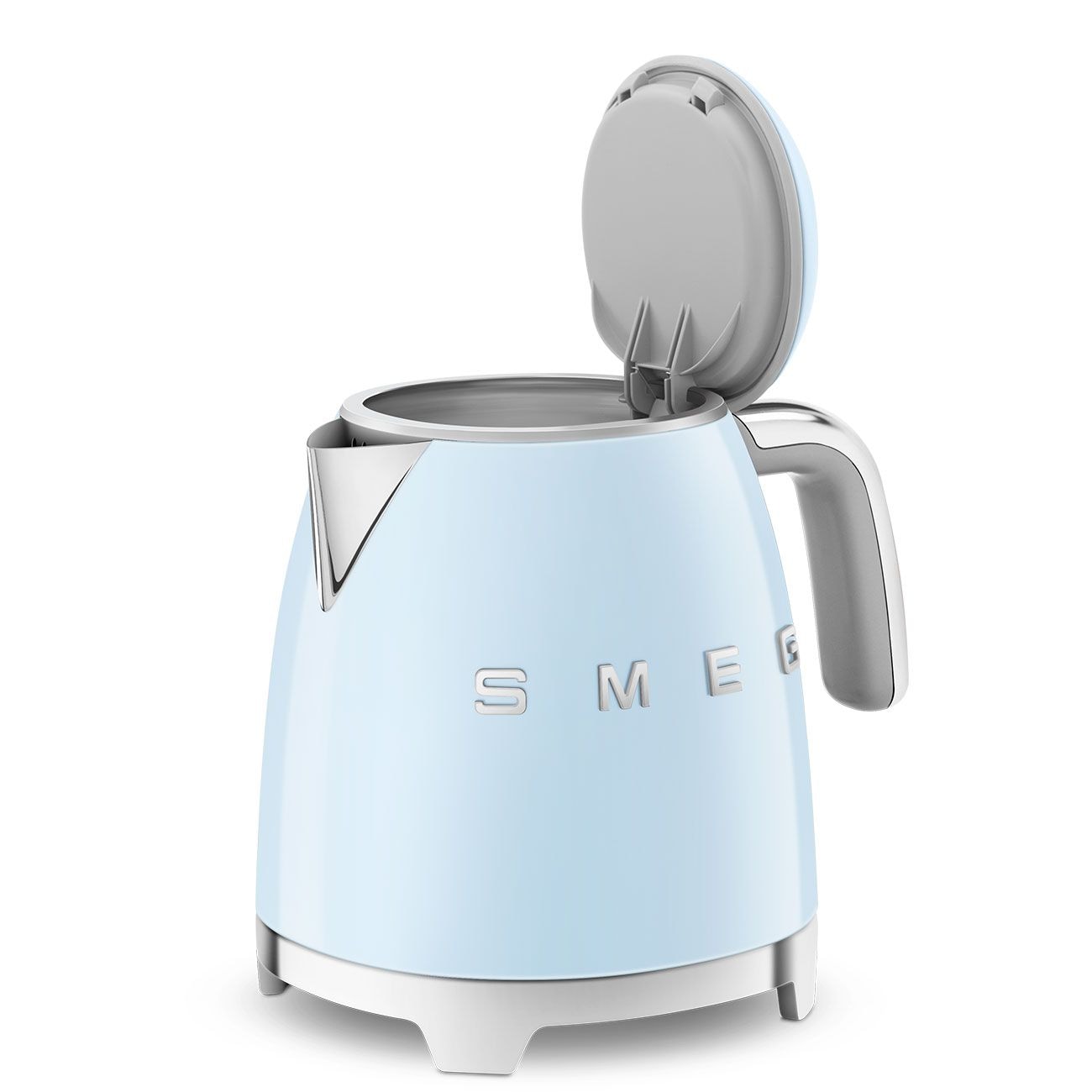 Smeg Elektro-Mini-Kessel im Retro-Stil mit schnurloser Basis, hellblau, 0,8-l