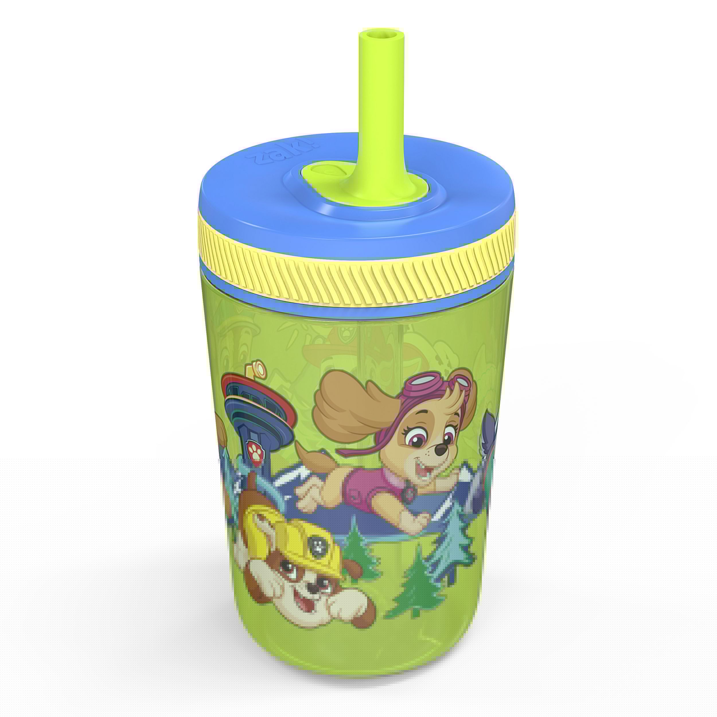 Zak Designs Pfotenpatrouillen kelso Strohwasserflasche für Kinder, 15-oz