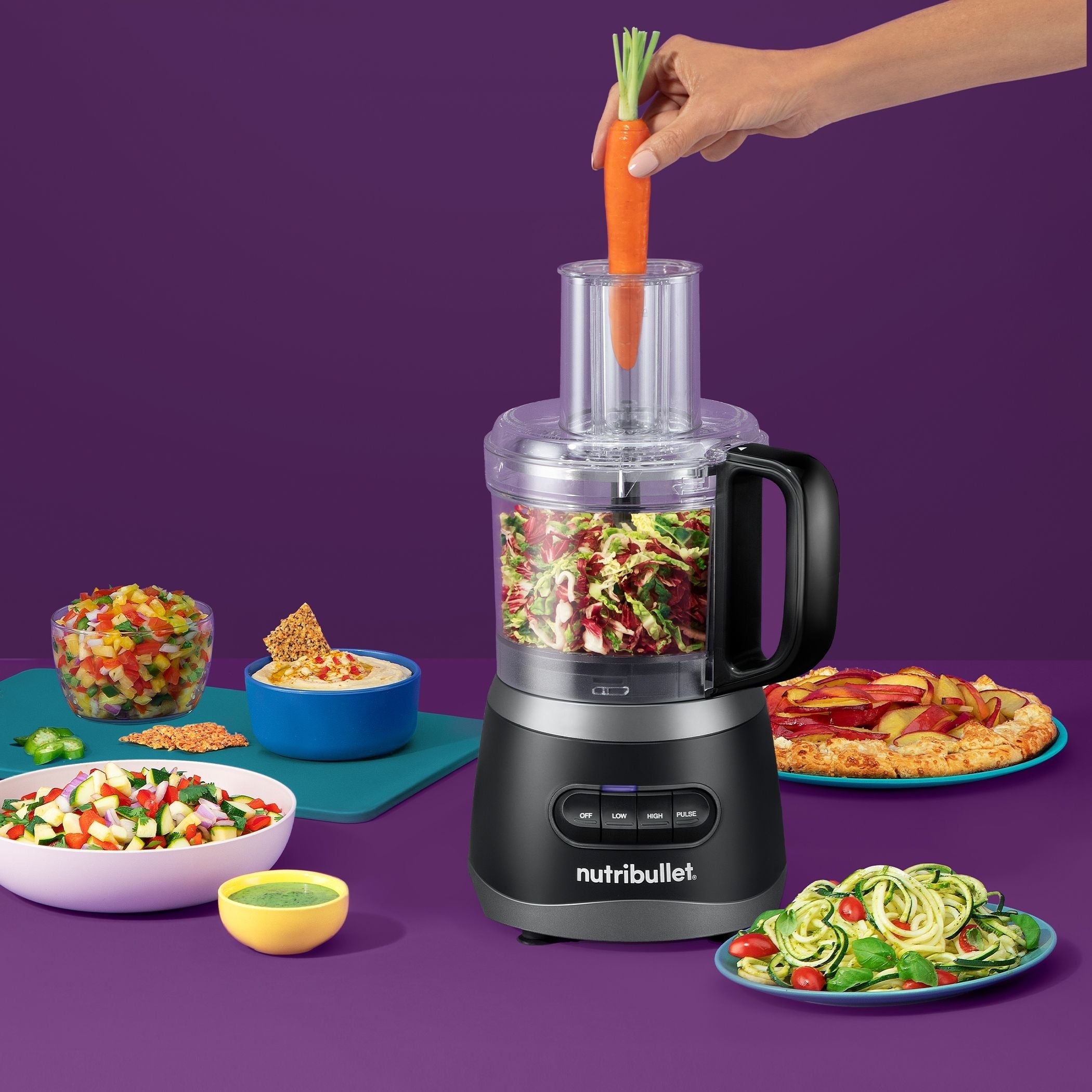 nutribullet Küchenmaschine in voller Größe mit Zubehör, 7 Tassen
