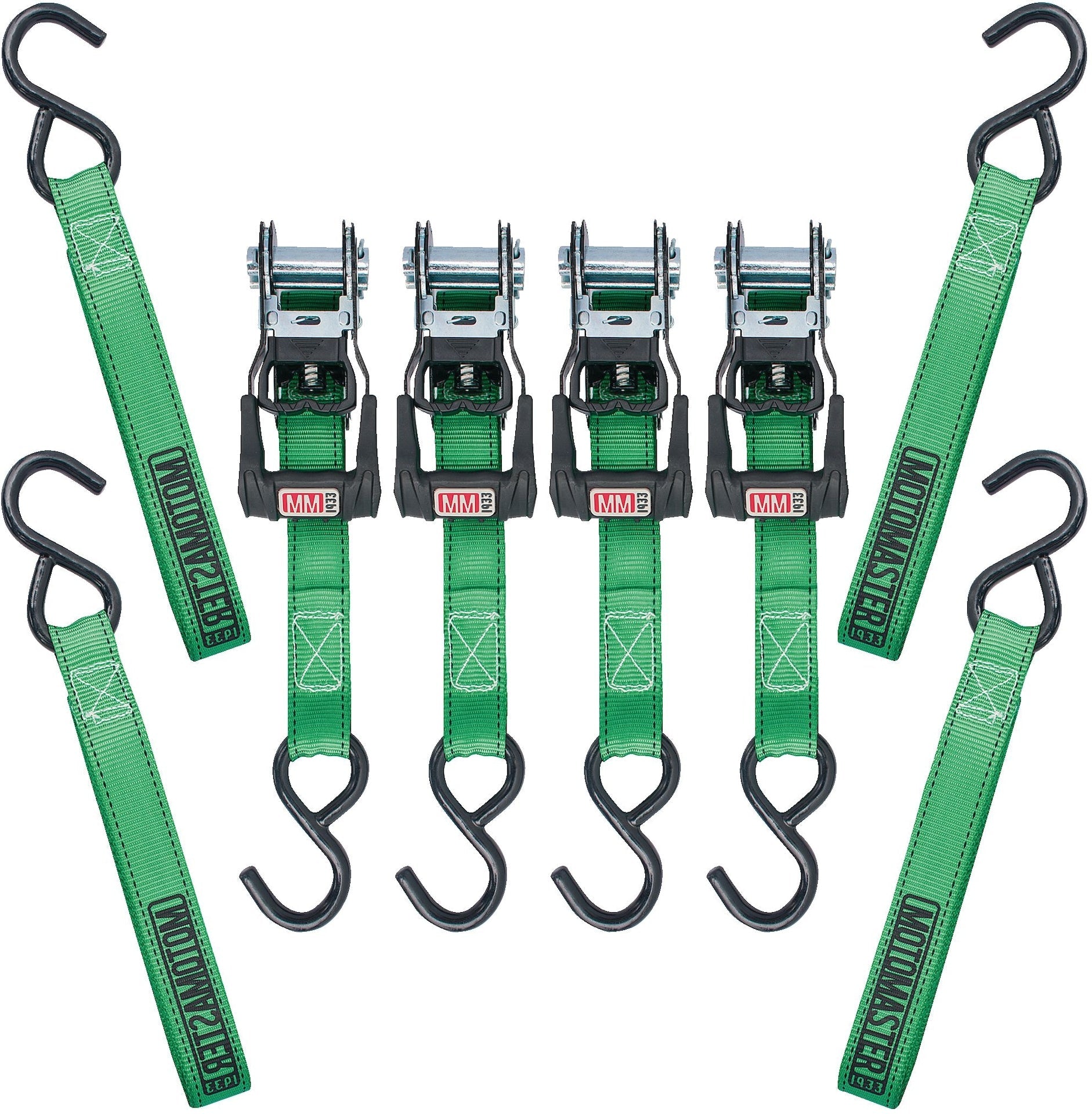 MotoMaster 1.500-lb Ratsche-Bindegurte, mit gepolstertem Griff, 1-in x 14-ft, (2,5 cm x 4,3 m), 4-pk