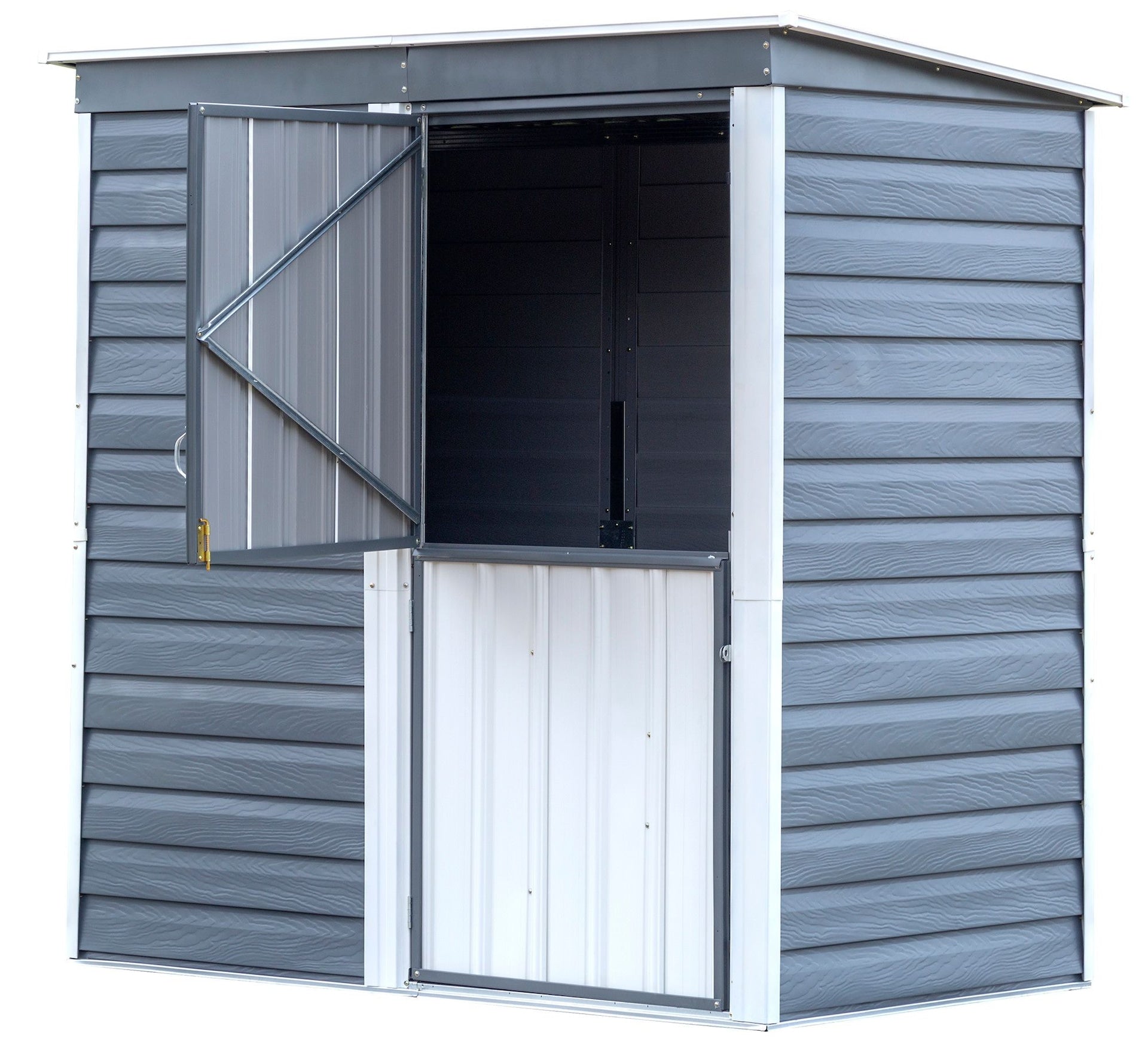 Arrow Stahllagerhaus, Holzkohle/Sahne, 6-ft x 4-ft