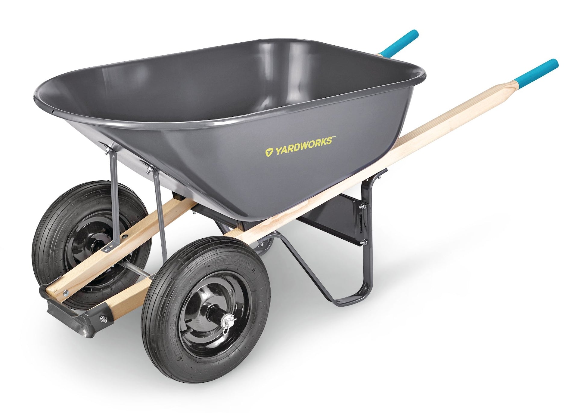Yardworks Stahlschale 2-Rad Garten Schubkarre, 6-cu-ft