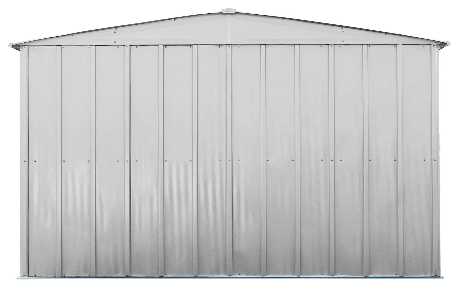 Arrow klassisches Lagerhaus aus verzinktem Stahl, flötengrau, 10-ft x 14-ft