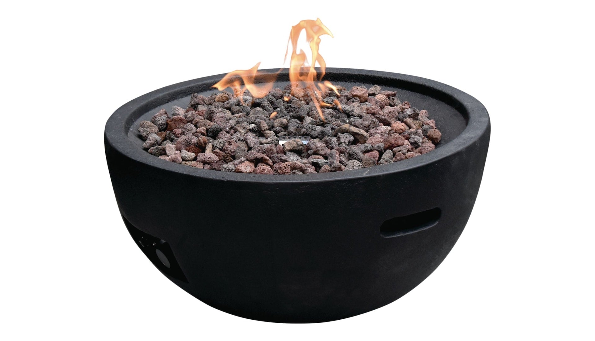 Modeno Jefferson Round Gas befeuerte Außenfeuerschale mit PVC-Abdeckung, 40.000 btus, 13,7-in