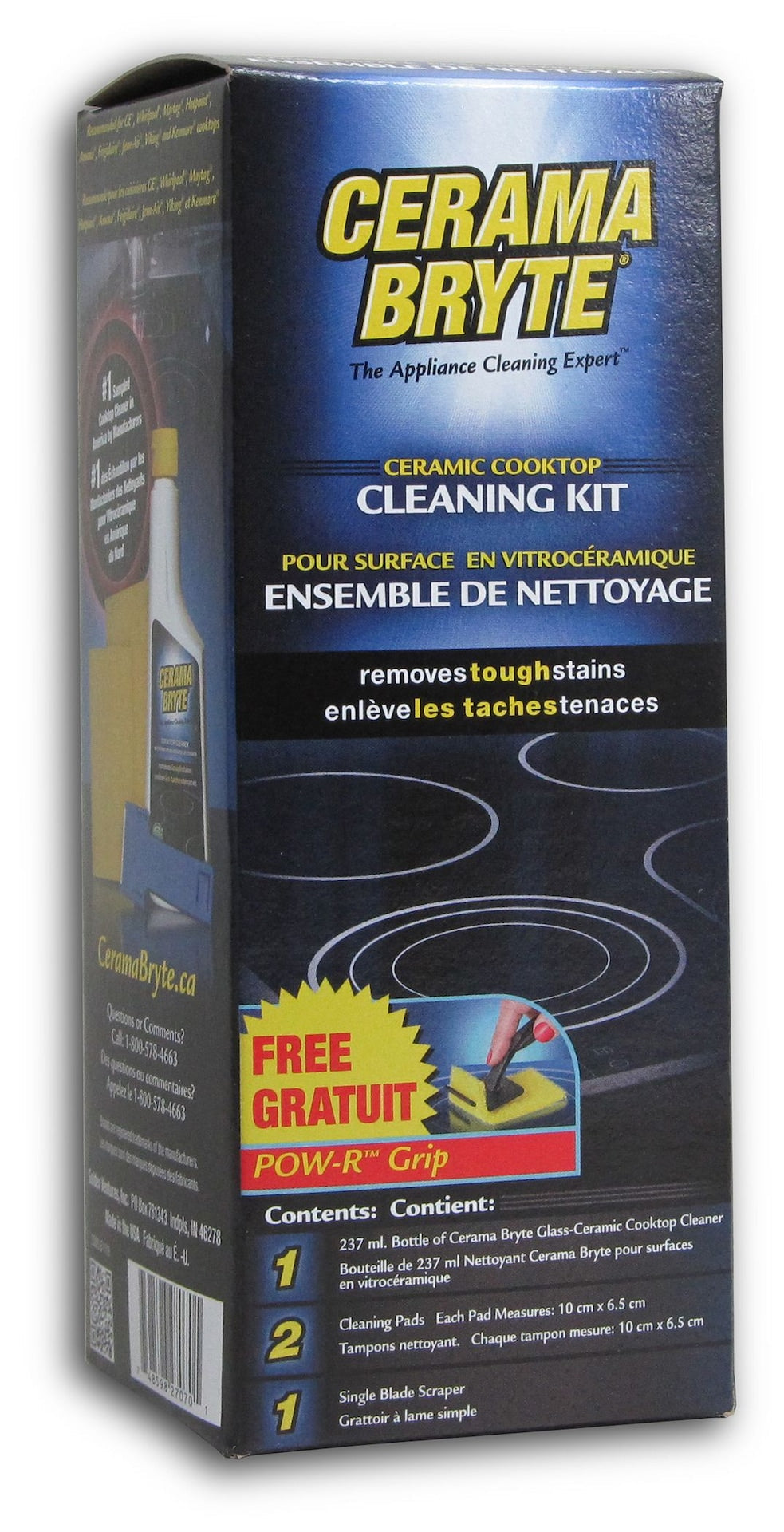Cerama bryte keramisches Kochfeld Reinigungs-Kit, 237-mL, enthält Creme-Reiniger, 2 Pads und 1 Scraper