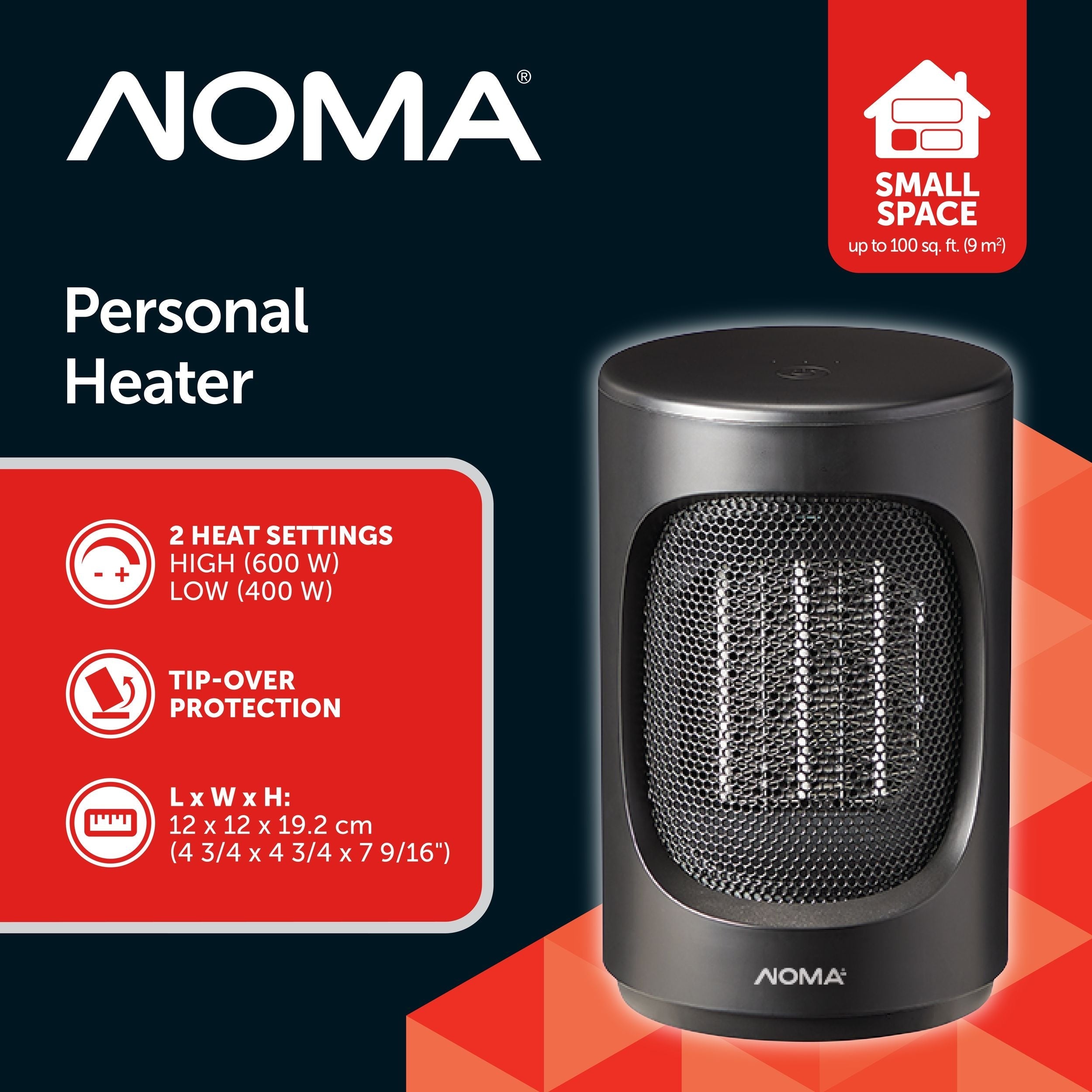 NOMA Heizung, 600 W, schwarz