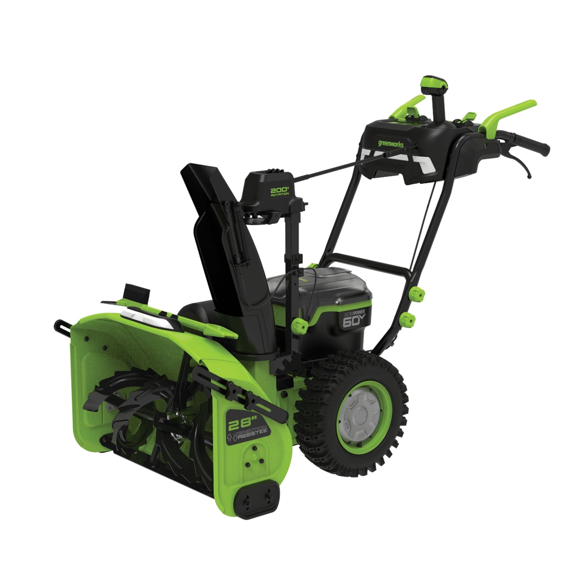 Greenworks 60V 6Ah 2-stufiger schnurloser Schneebläser, 28-in