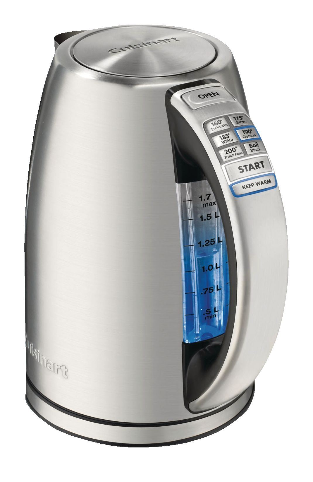 Cuisinart schnurloser Elektrokocher mit 7 voreingestellten Temperaturen, Edelstahl, 1,7-l