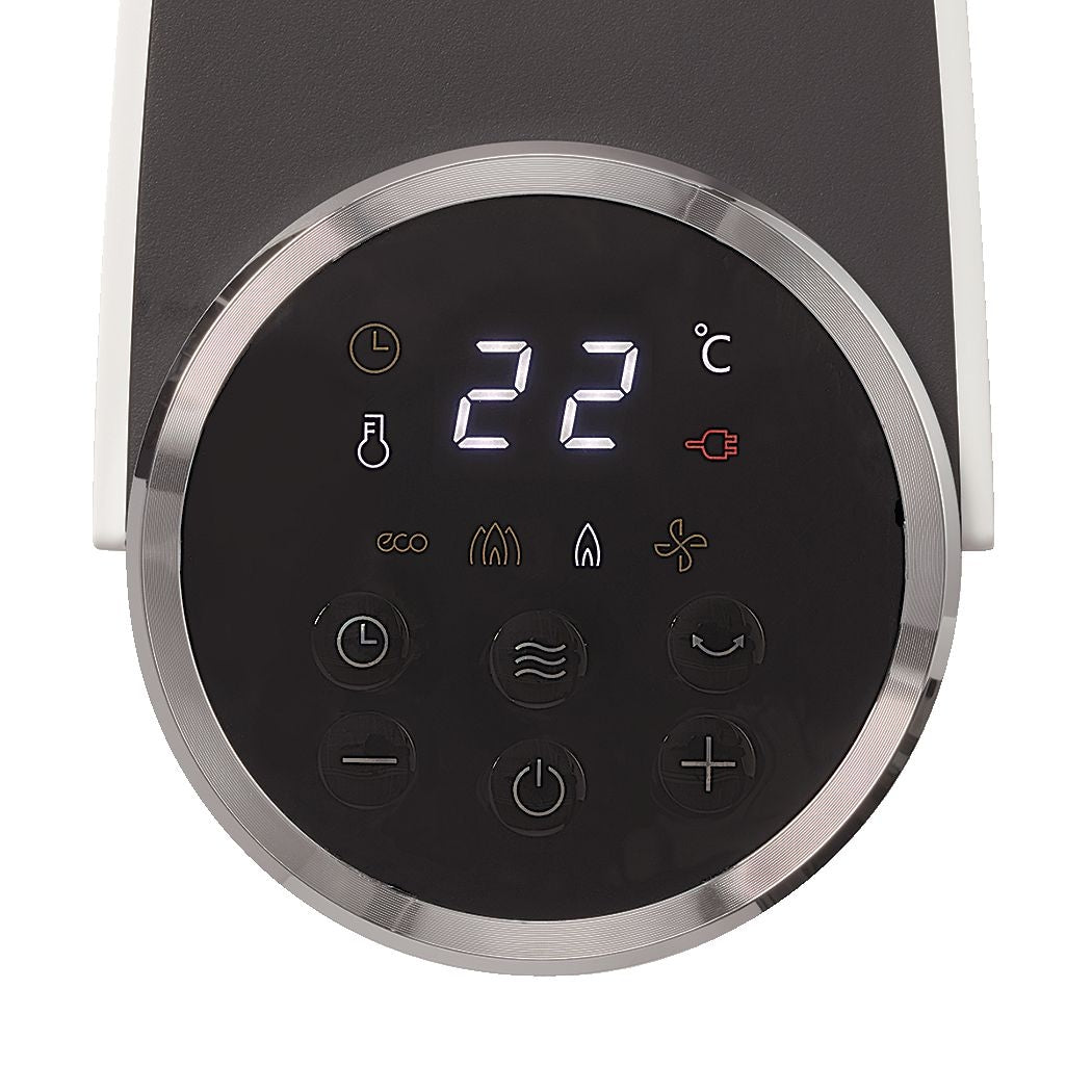 NOMA Digitale Turmkeramikheizung mitFernsteuerung & Thermostat, 1500W, weiß, 24-in