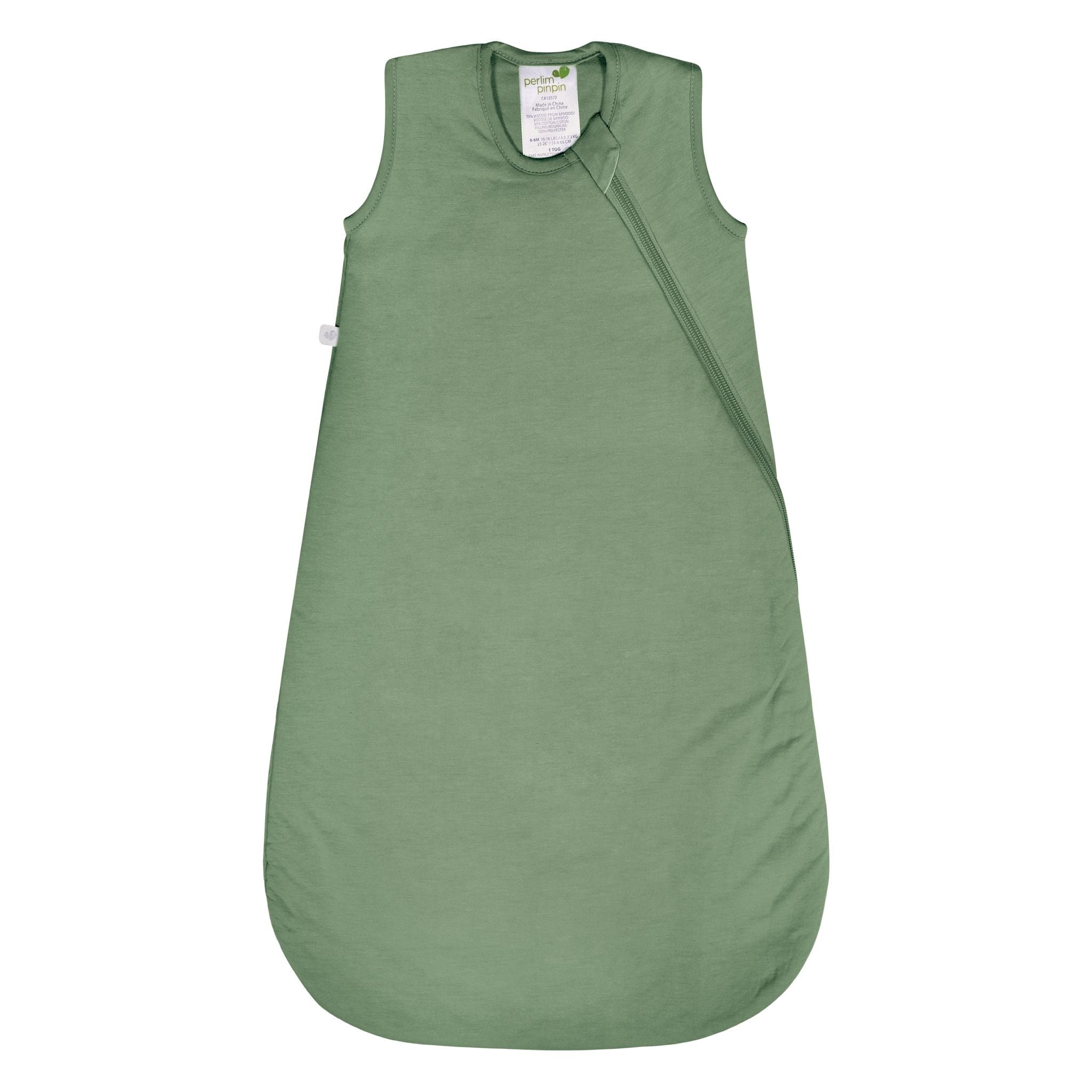Perlimpinpin Bambus-Baby-Schlafsack, Jäger grün, 18-36 Monate