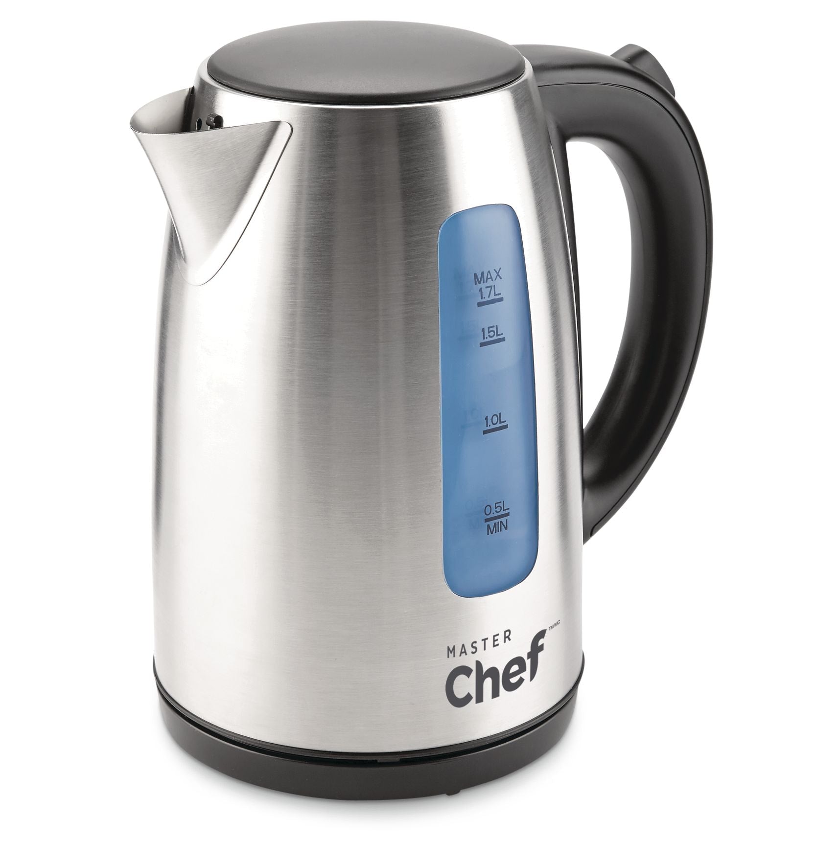 MASTER Chef schnurloser Elektrokessel mit Autoabschaltung, Edelstahl, 1,7-l