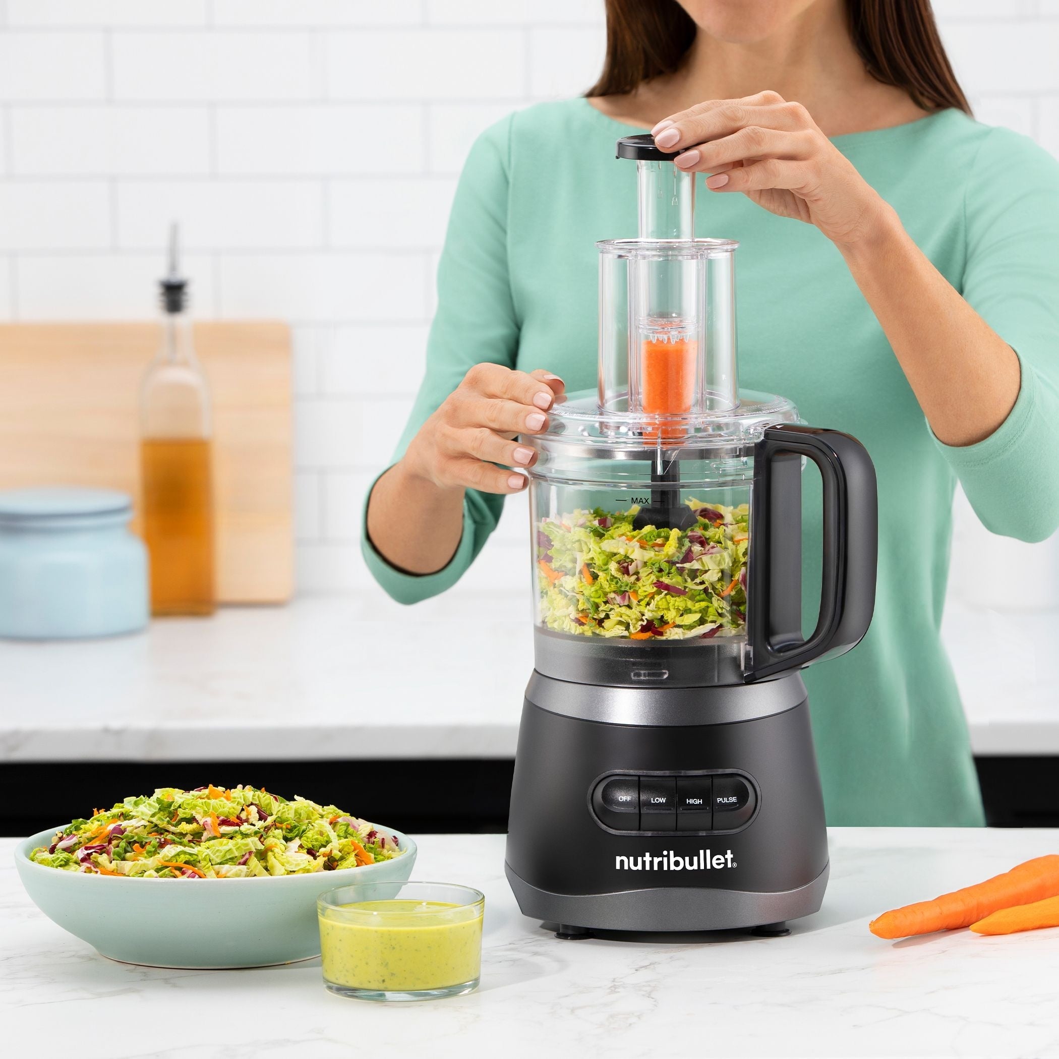 nutribullet Küchenmaschine in voller Größe mit Zubehör, 7 Tassen