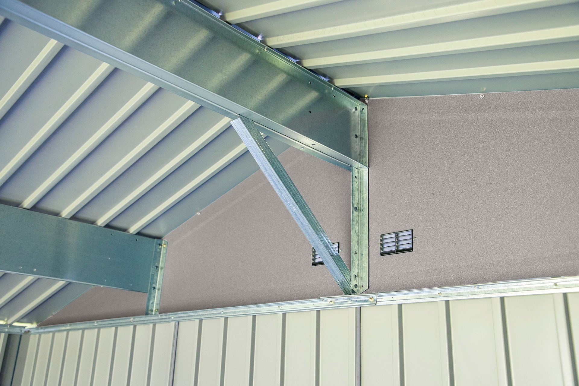 Arrow Elite 14x14-ft cool grau korrosionsbeständige Stahllagerhalle
