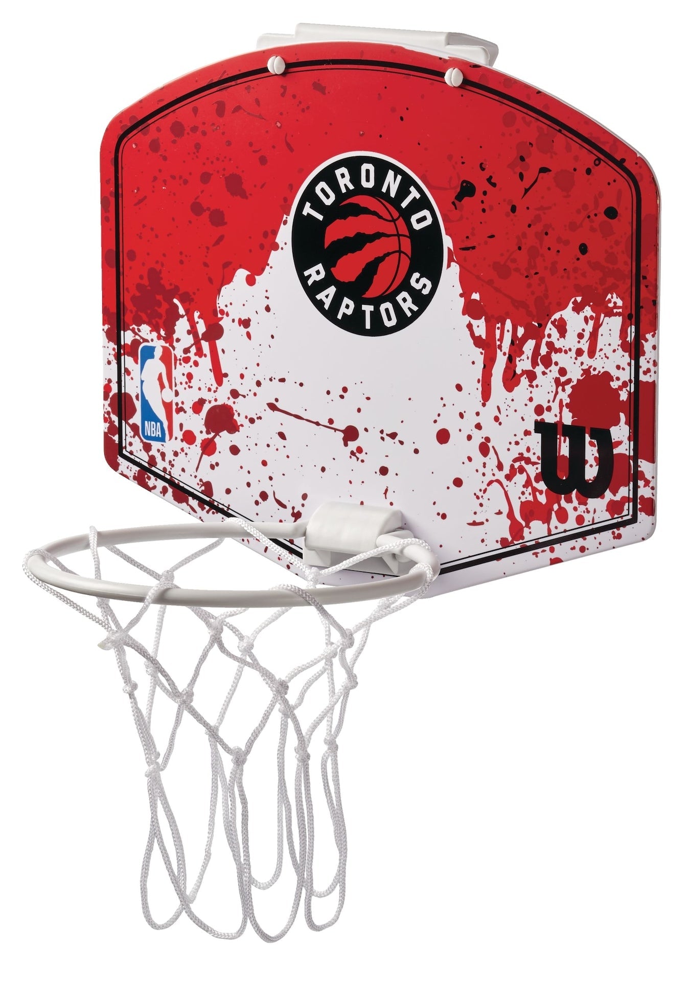 Wilson NBA toronto raptoren über die tür mini-basketball-korb & netto-set mitball