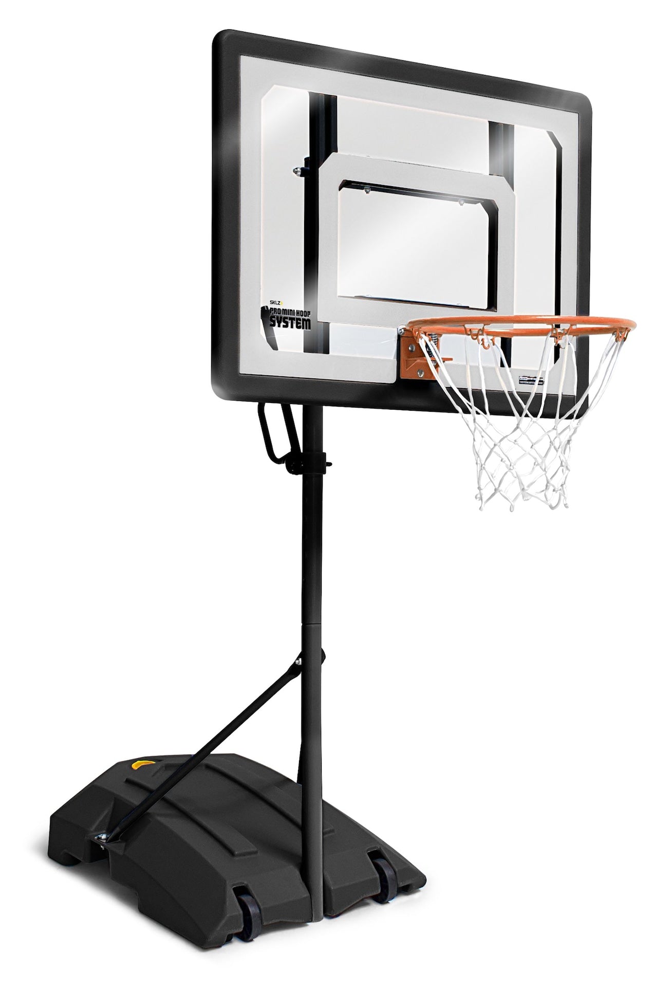 SKLZ Pro Mini Kinder tragbares verstellbares Basketball-Backboard am Pool, Reifen & Netzsystem mit Ball, 33-in