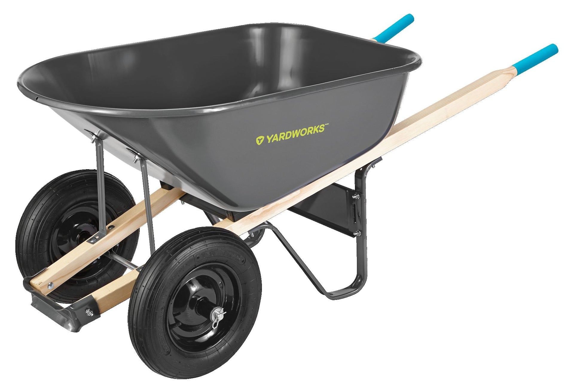 Yardworks Stahlschale 2-Rad Garten Schubkarre, 6-cu-ft