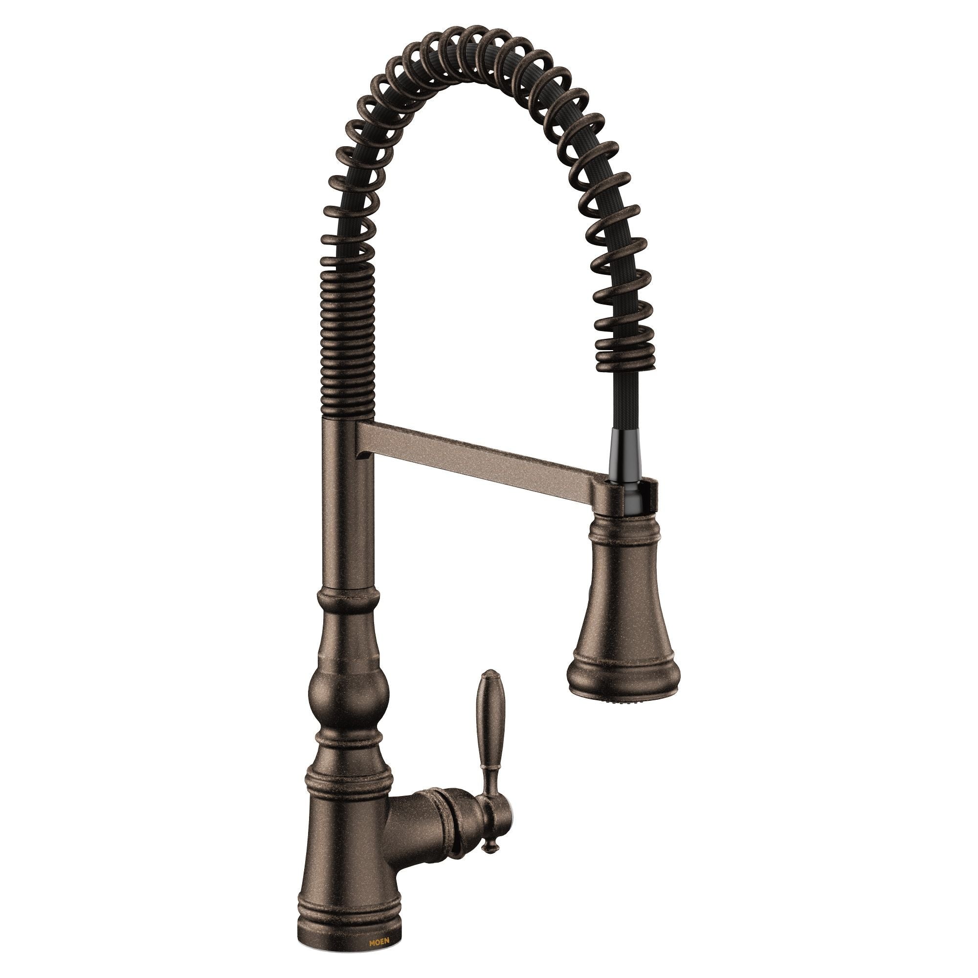 Moen Weymouth Single Griff Vorspülung Feder ziehen nach unten Sprühküche Wasserhahn mit Power Boost, Öl gerieben Bronze