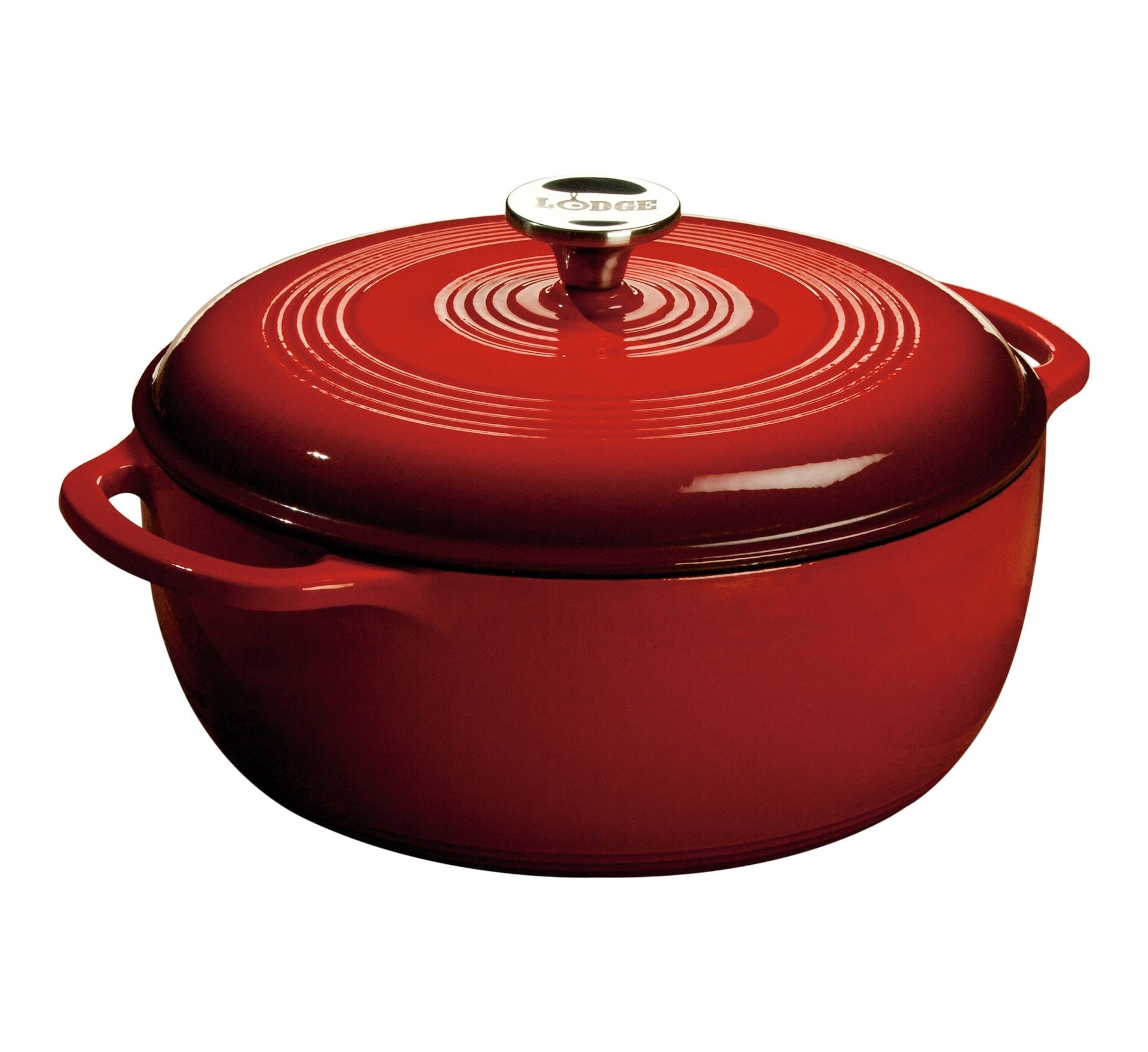 Lodge Schmelzguss, niederländischer Ofen, rot, 6-qt