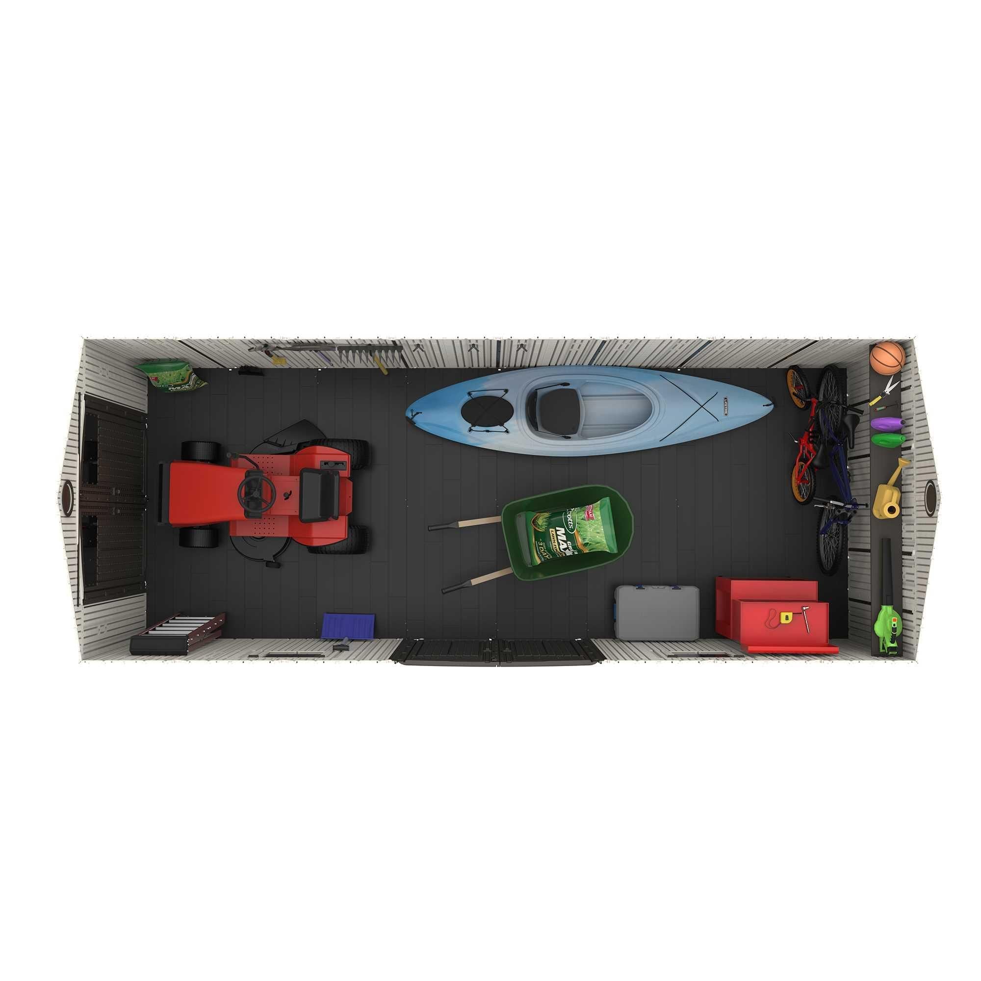 Lifetime Außenlagerhaus mit zweiseitigem Eingang, 20 x 8-ft
