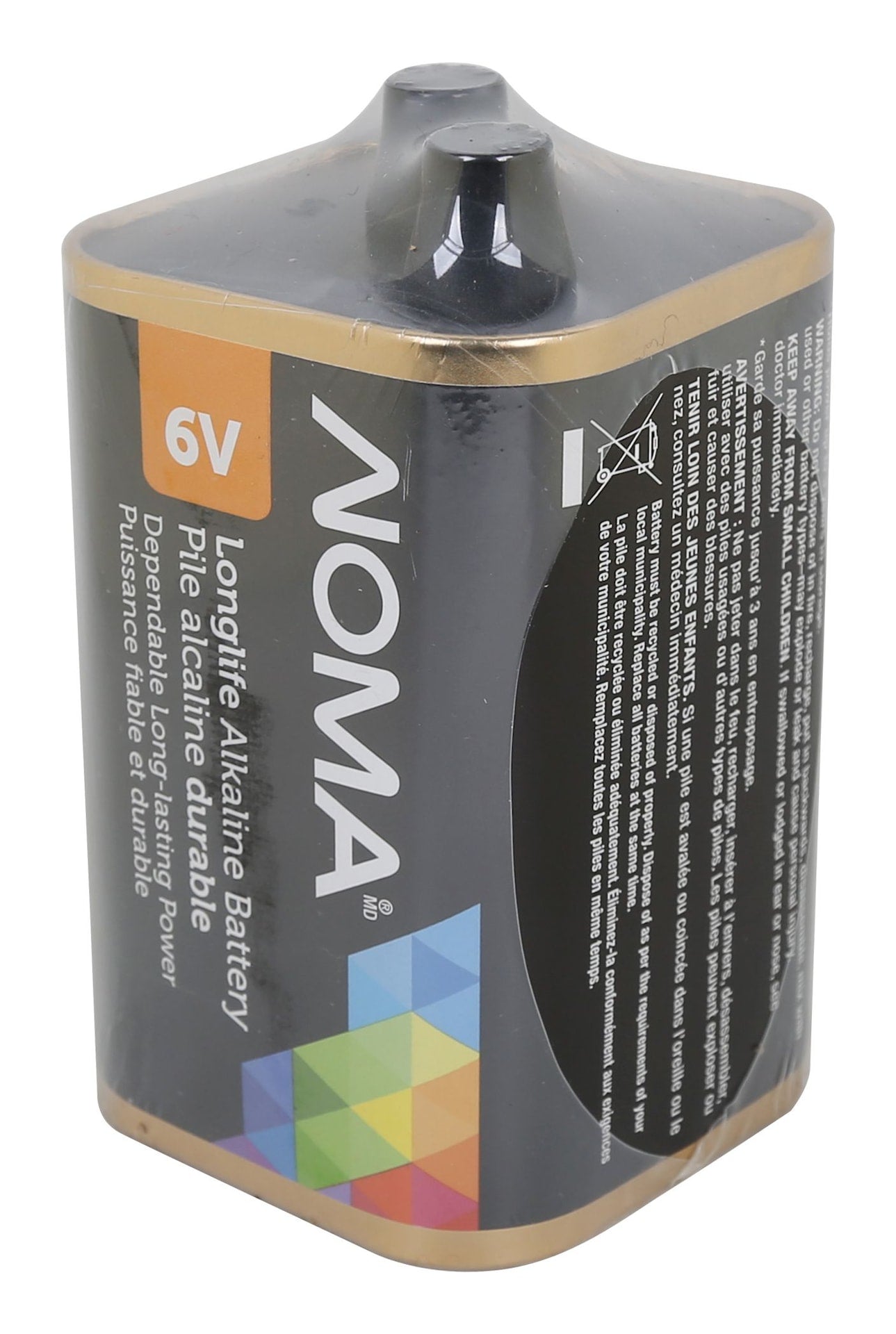 NOMA 1-pk 6V / 6 Volt quadratale alkalische Laternenbatterie, langlebig