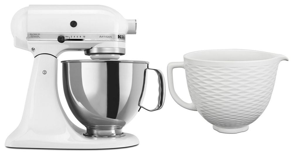 KitchenAid handwerklicher 5-Quart-Kippkopf-Ständermischer, weiß