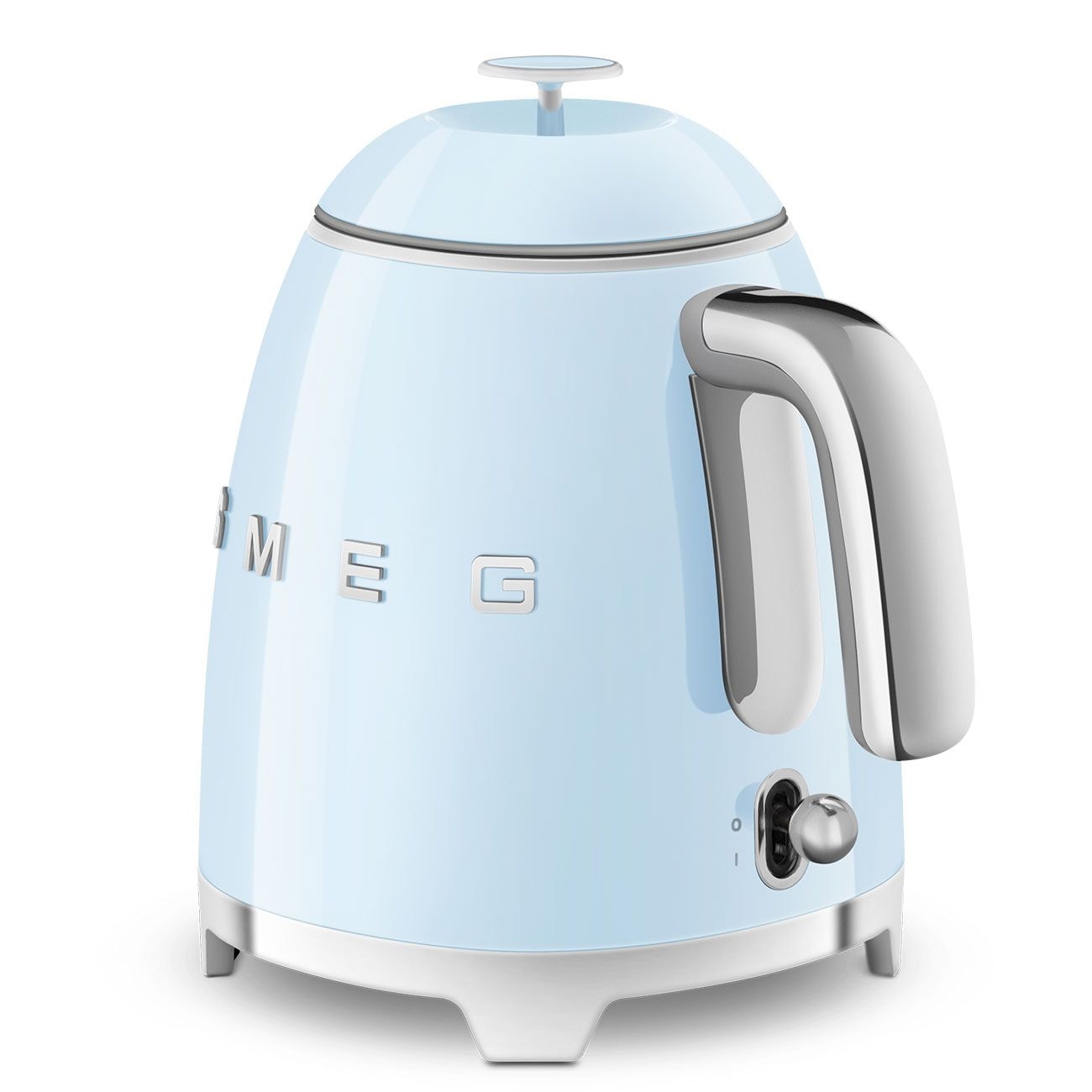Smeg Elektro-Mini-Kessel im Retro-Stil mit schnurloser Basis, hellblau, 0,8-l