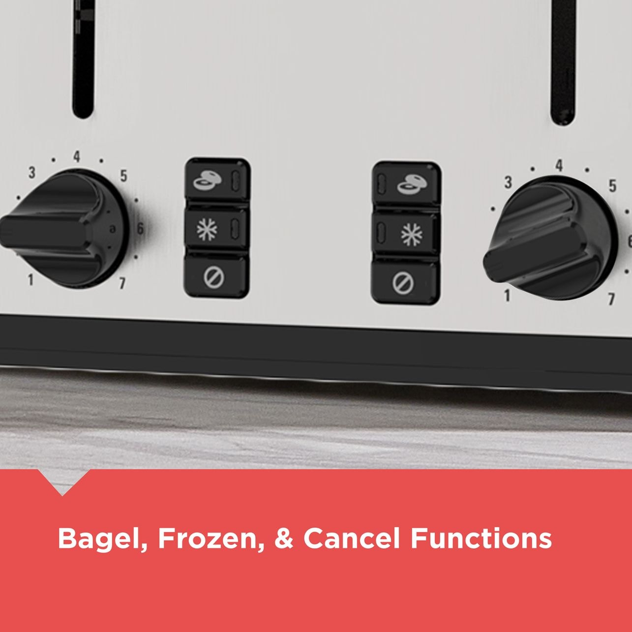 Black & Decker extra breite Slots Toaster mit 7 Einstellungen, 4-Scheiben