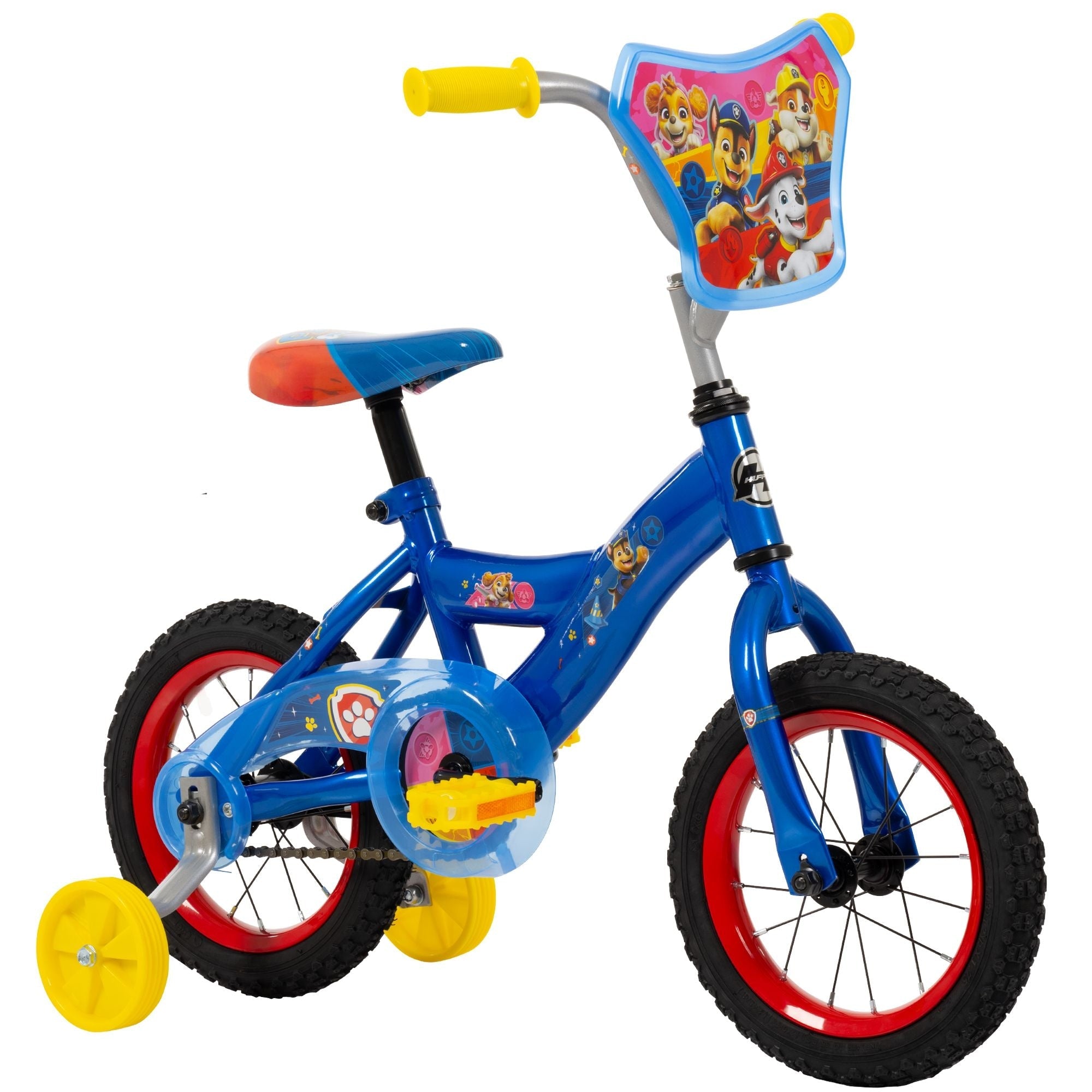 PAW Patrol Kinderfahrrad mit abnehmbaren Trainingsrädern, Alter 1-13, 12-in
