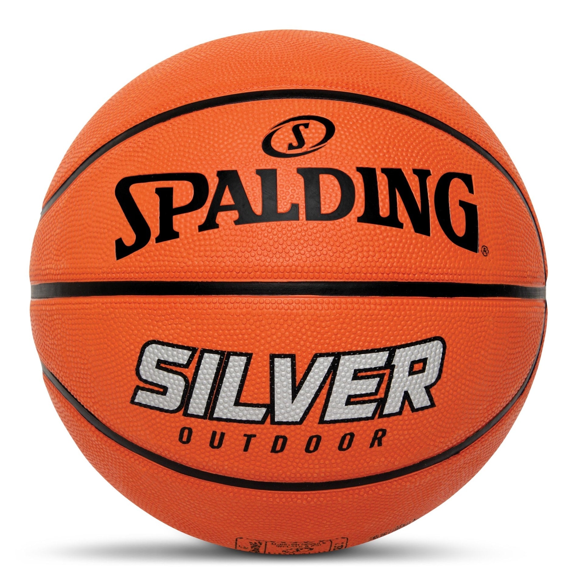 Spalding Silber Outdoor Gummibasketball, offizielle Größe 7 (29,5-in), orange