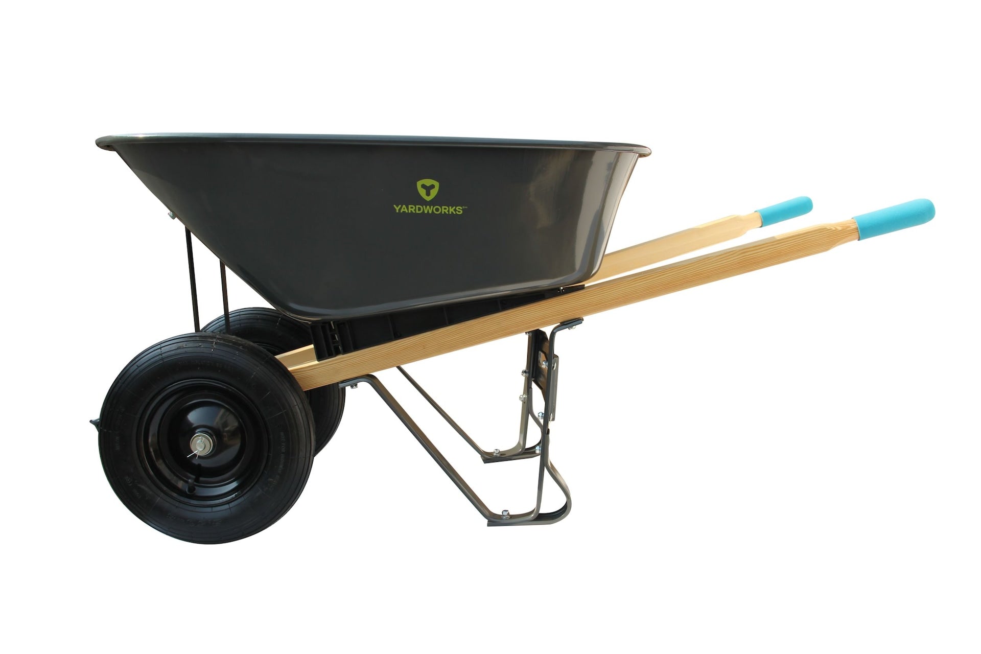 Yardworks Stahlschale 2-Rad Garten Schubkarre, 6-cu-ft