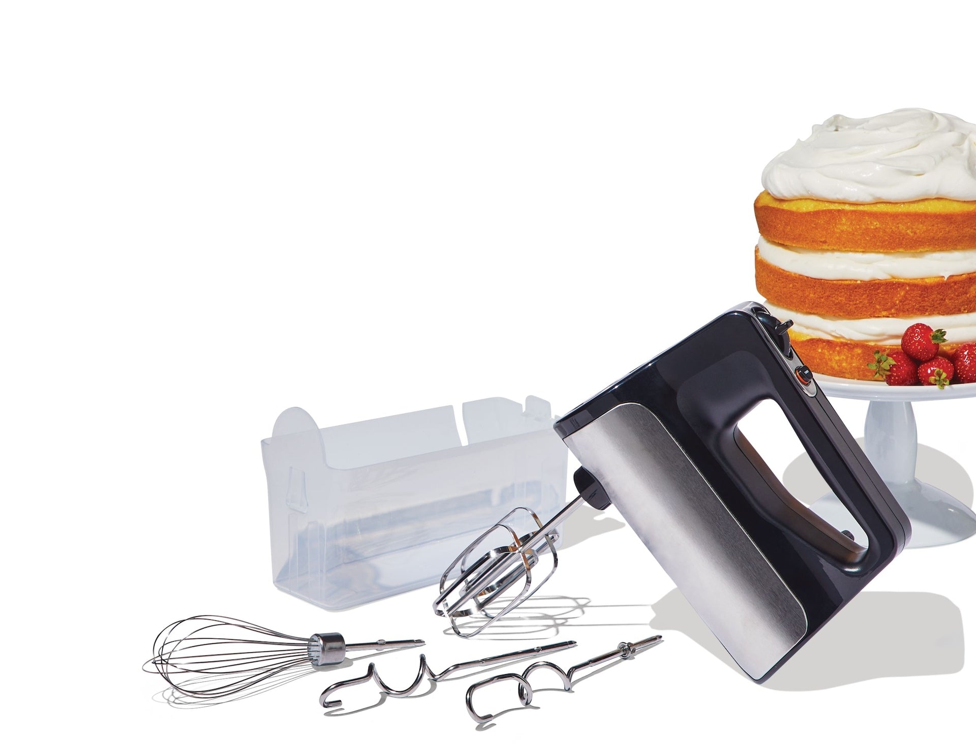 Vida by PADERNO Variable Speed Hand Mixer mit Lagergehäuse, einschließlich Aufsätze, schwarz