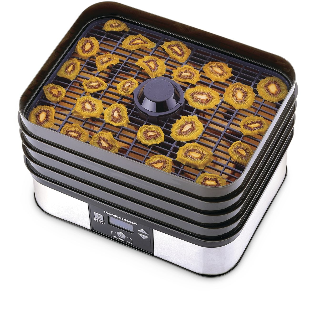 Hamilton Beach Digitaler Lebensmittel-Dehydrator mit einstellbarem Thermostat, grau