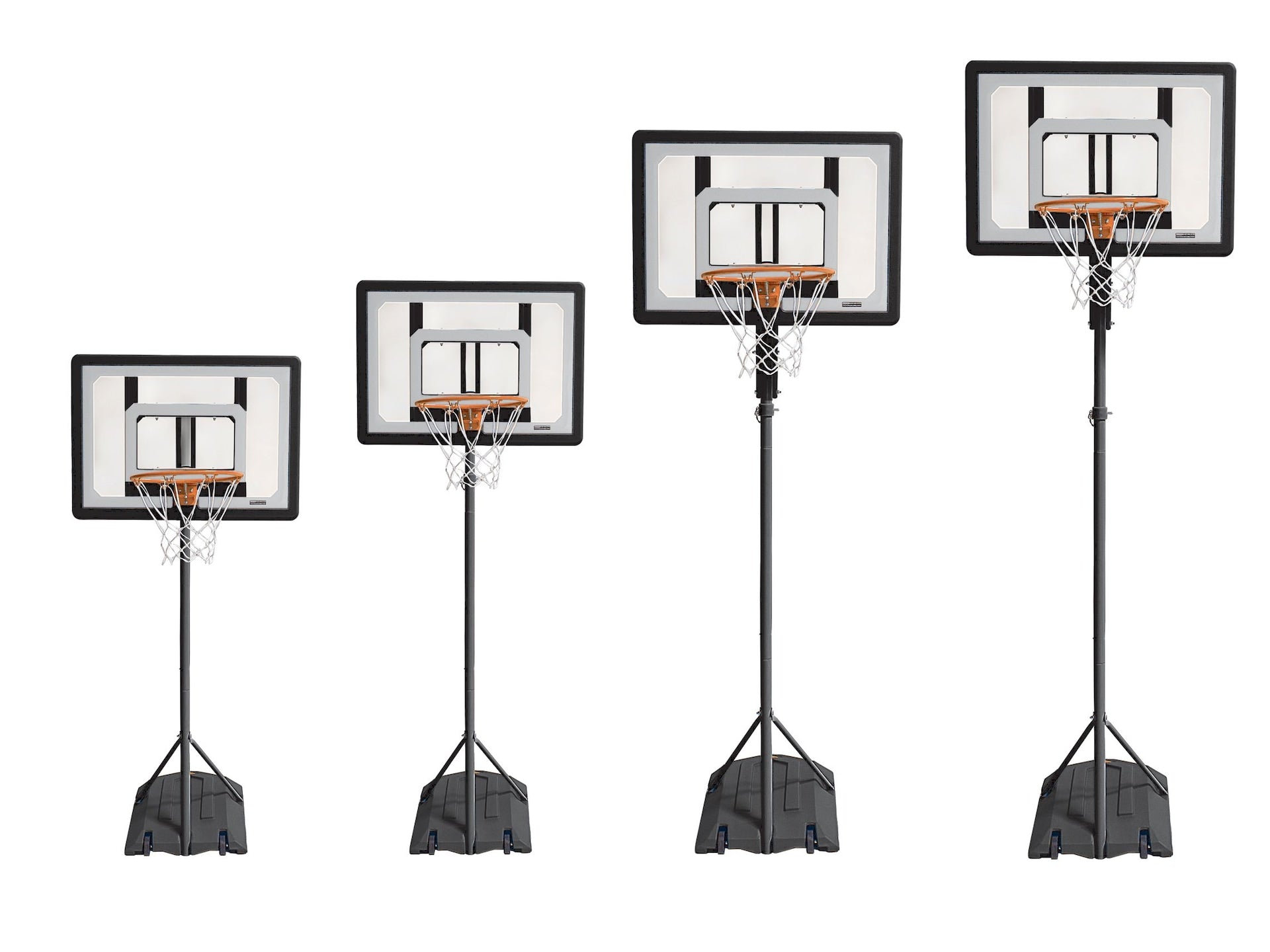 SKLZ Pro Mini Kinder tragbares verstellbares Basketball-Backboard am Pool, Reifen & Netzsystem mit Ball, 33-in
