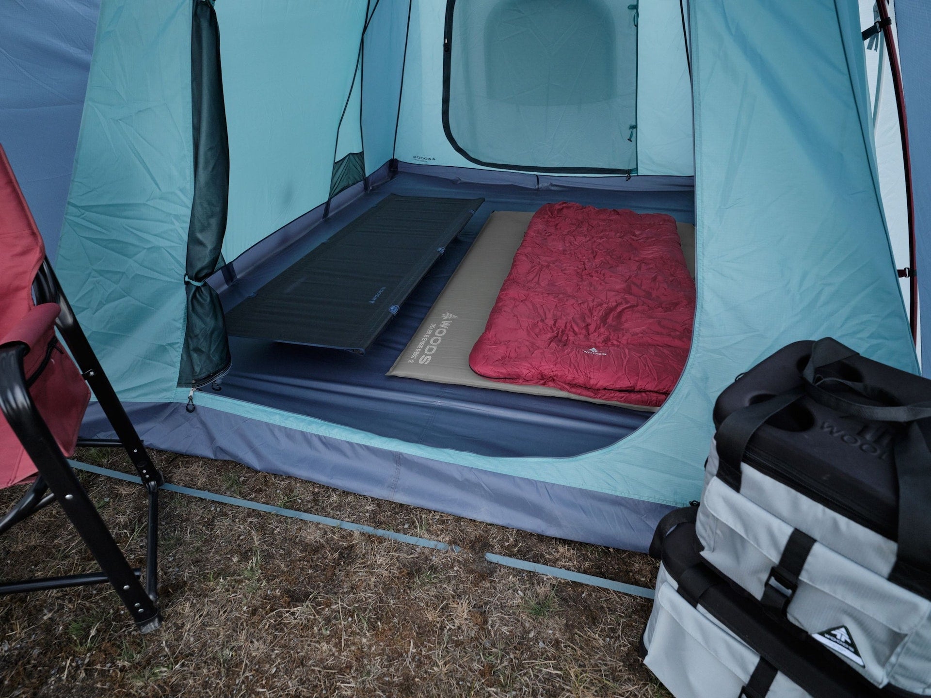 Woods vardo 6-Personen-Campingzelt, blau