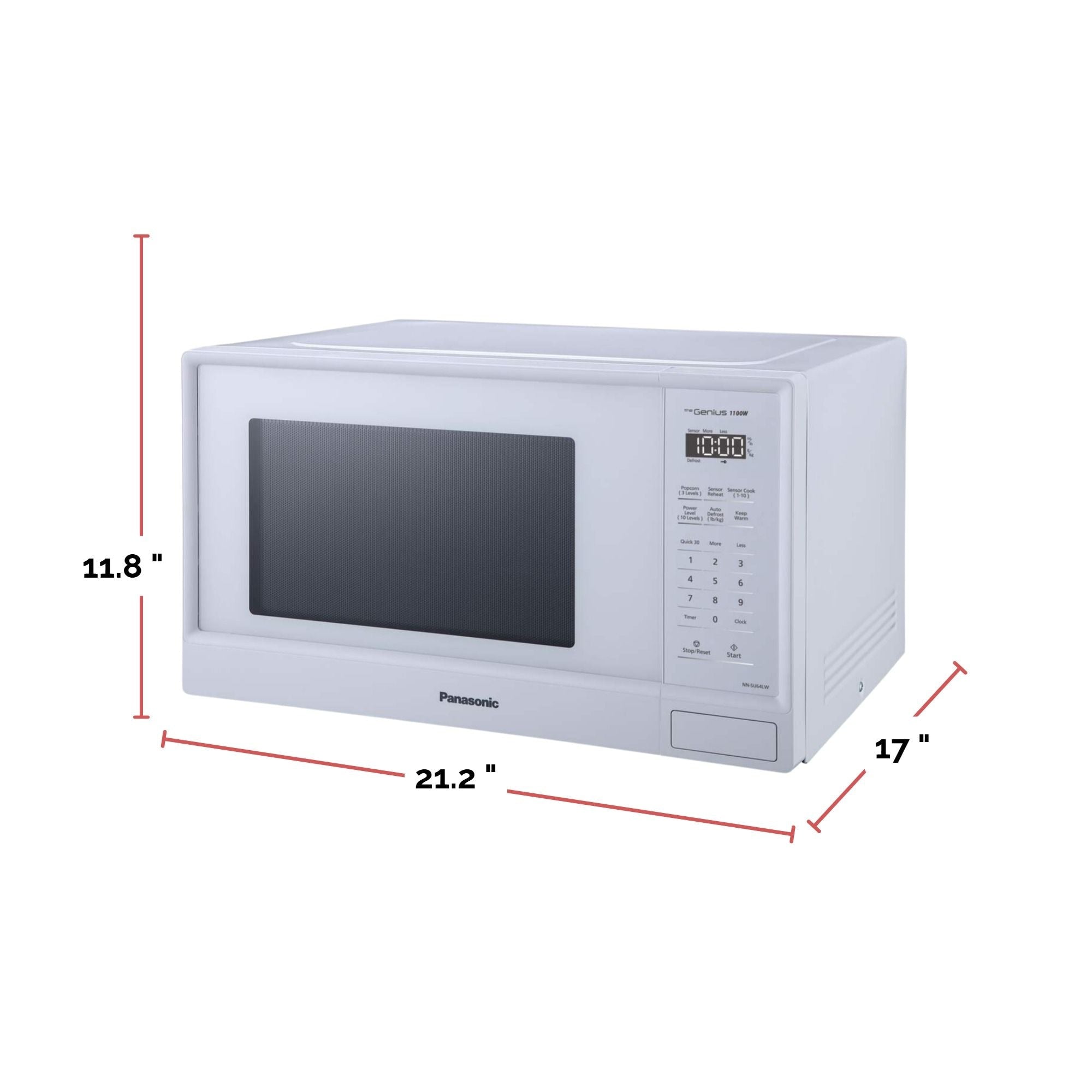 Panasonic NN-SU64LW countertop microwave genius sensor cooking, 1,3-cu.ft., matt weiß