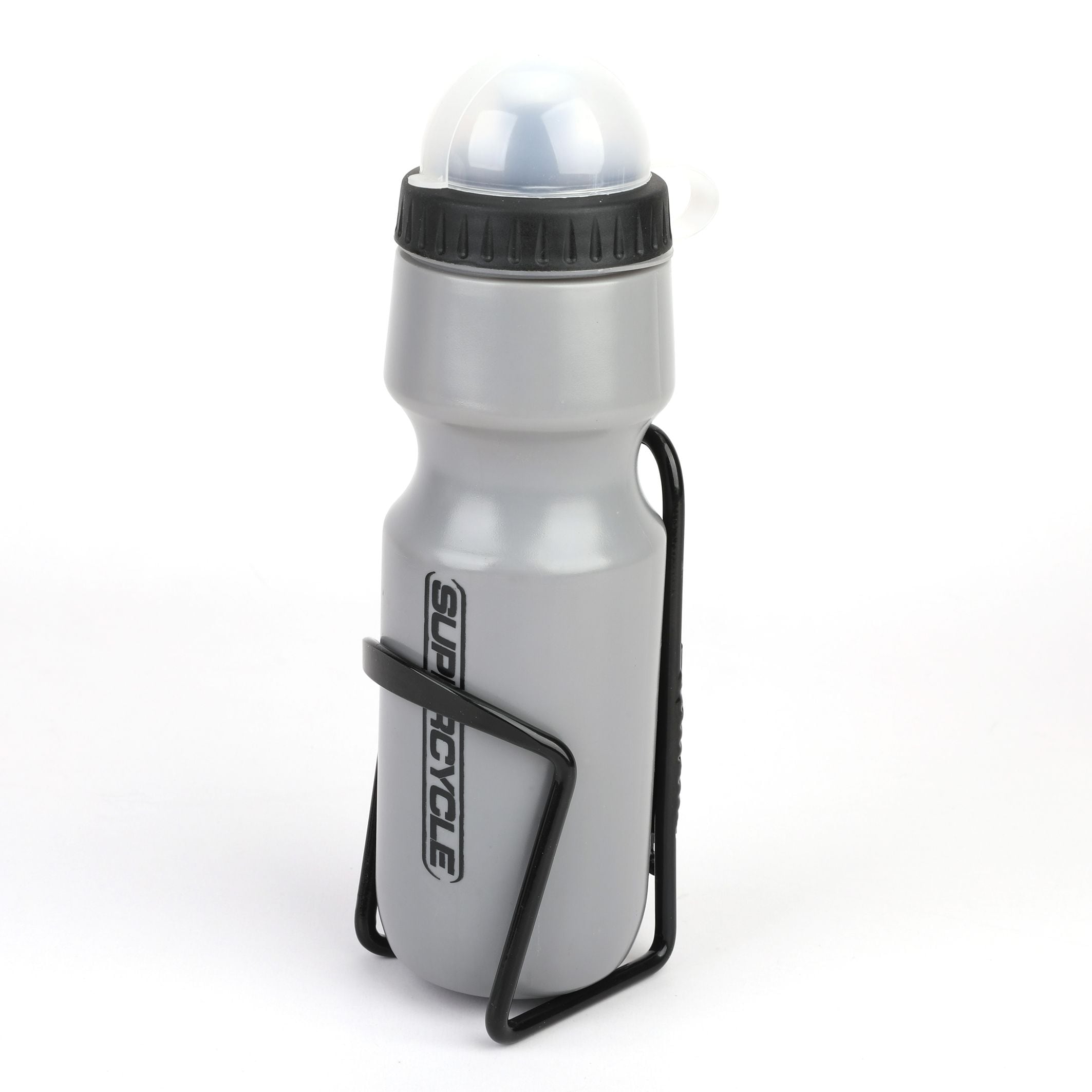 Supercycle Selbstverschließende Fahrradflaschen mit breitem Mund, BPA-frei, Silber, 21-oz