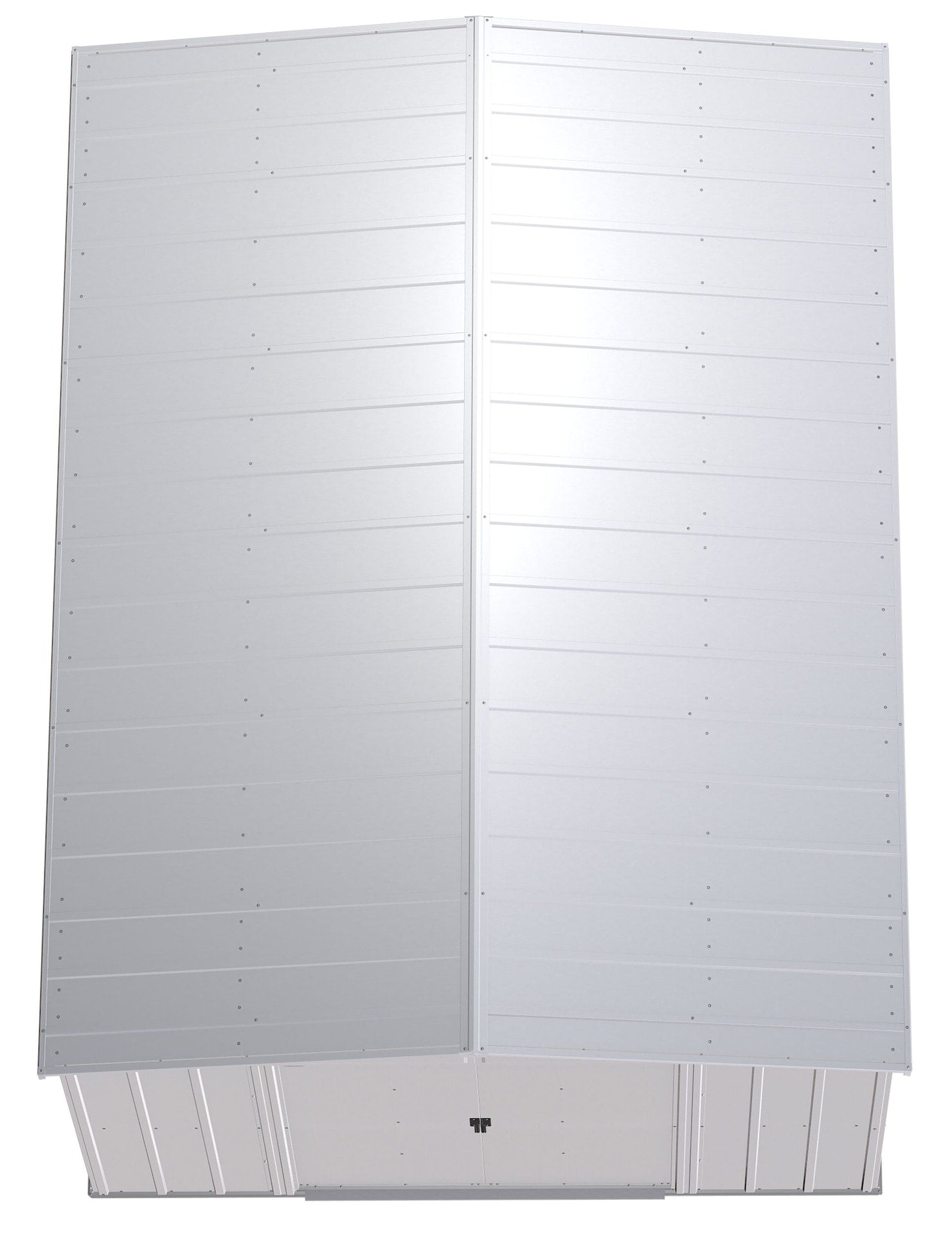 Arrow klassisches Lagerhaus aus verzinktem Stahl, flötengrau, 10-ft x 14-ft