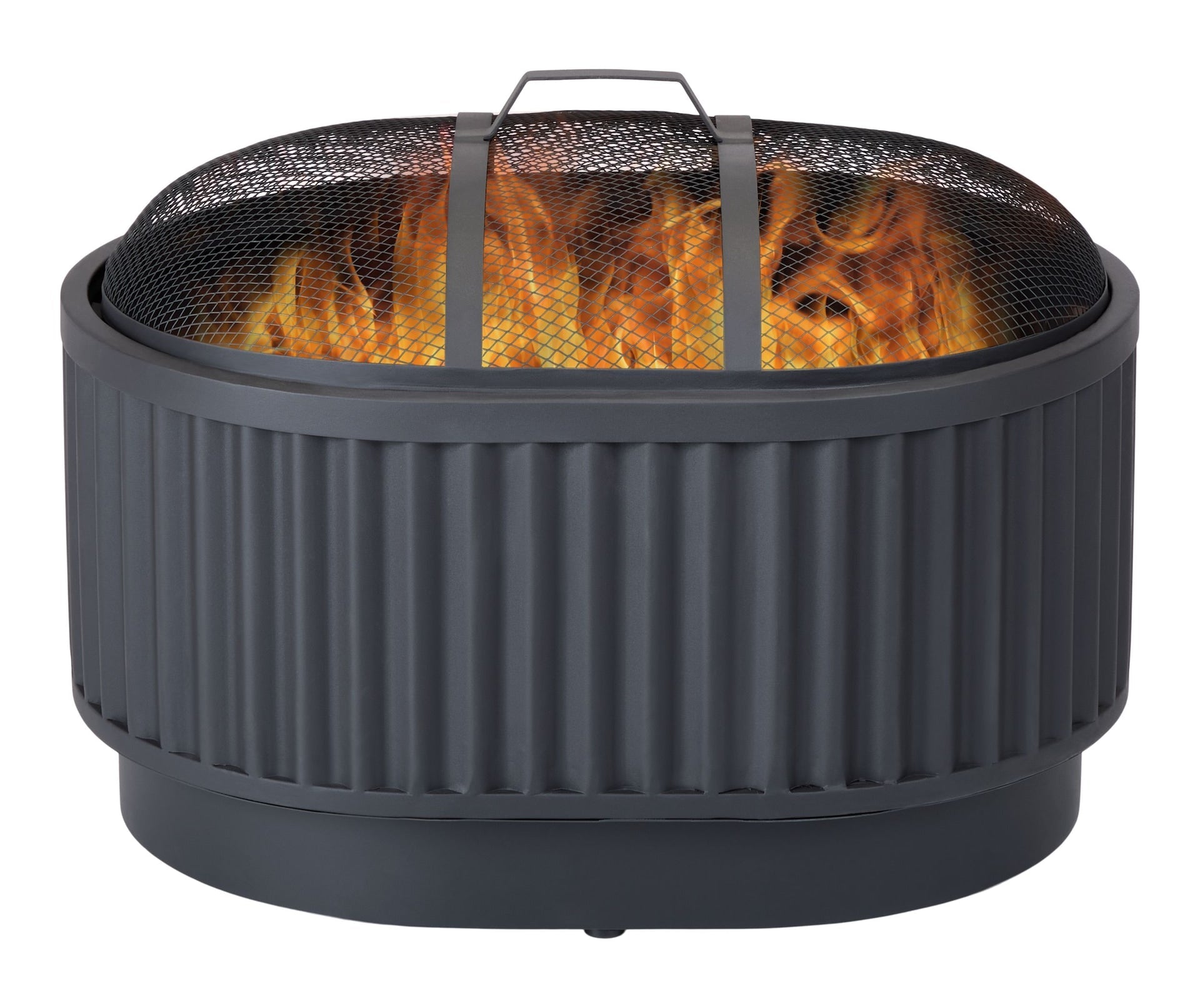 CANVAS Barbeau-Oval-Flötholzfeuerstelle, 28-in, schwarz
