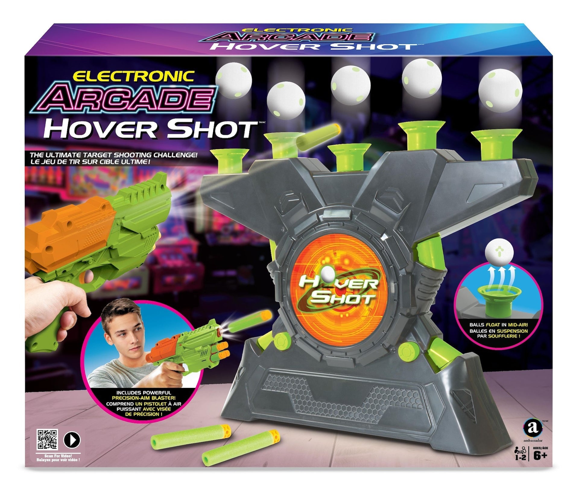 Electronic Arcade-Hover Shot Floating-Ziel-Shooting-Spiel mit leistungsstarken Präzisions-Aim-Blaster, Alter 6+