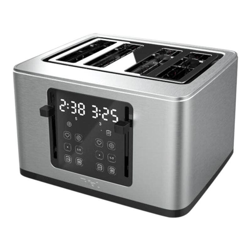 T-fal 4-Scheiben-Digital-Toaster aus Edelstahl, extra breite Schlitze, 7 Bräunungsstufen